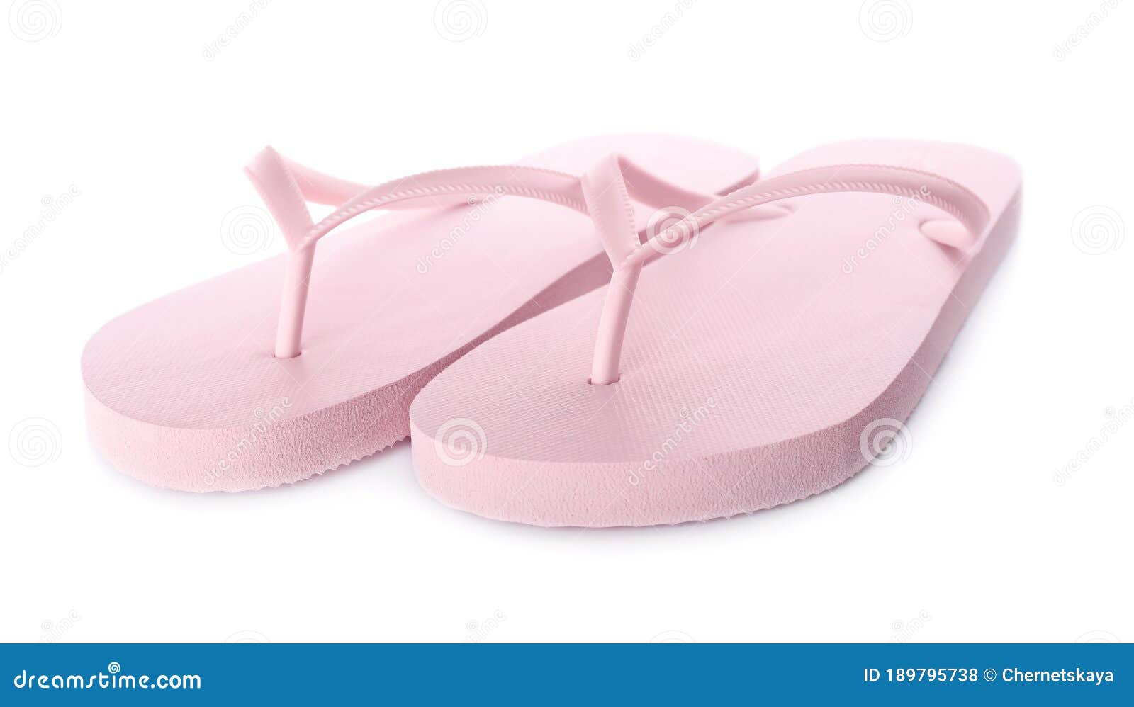 Light Pink Flip Flops Isolated. Beach Accessory Stock Photo Image of