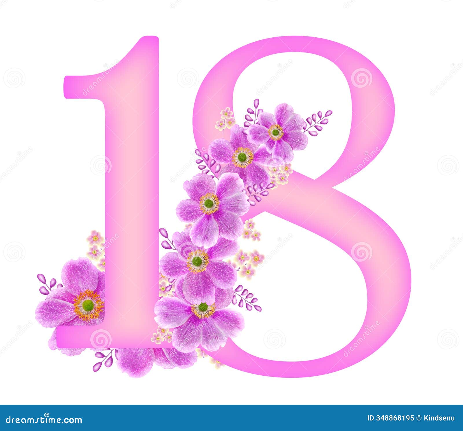 light pink floral number 18