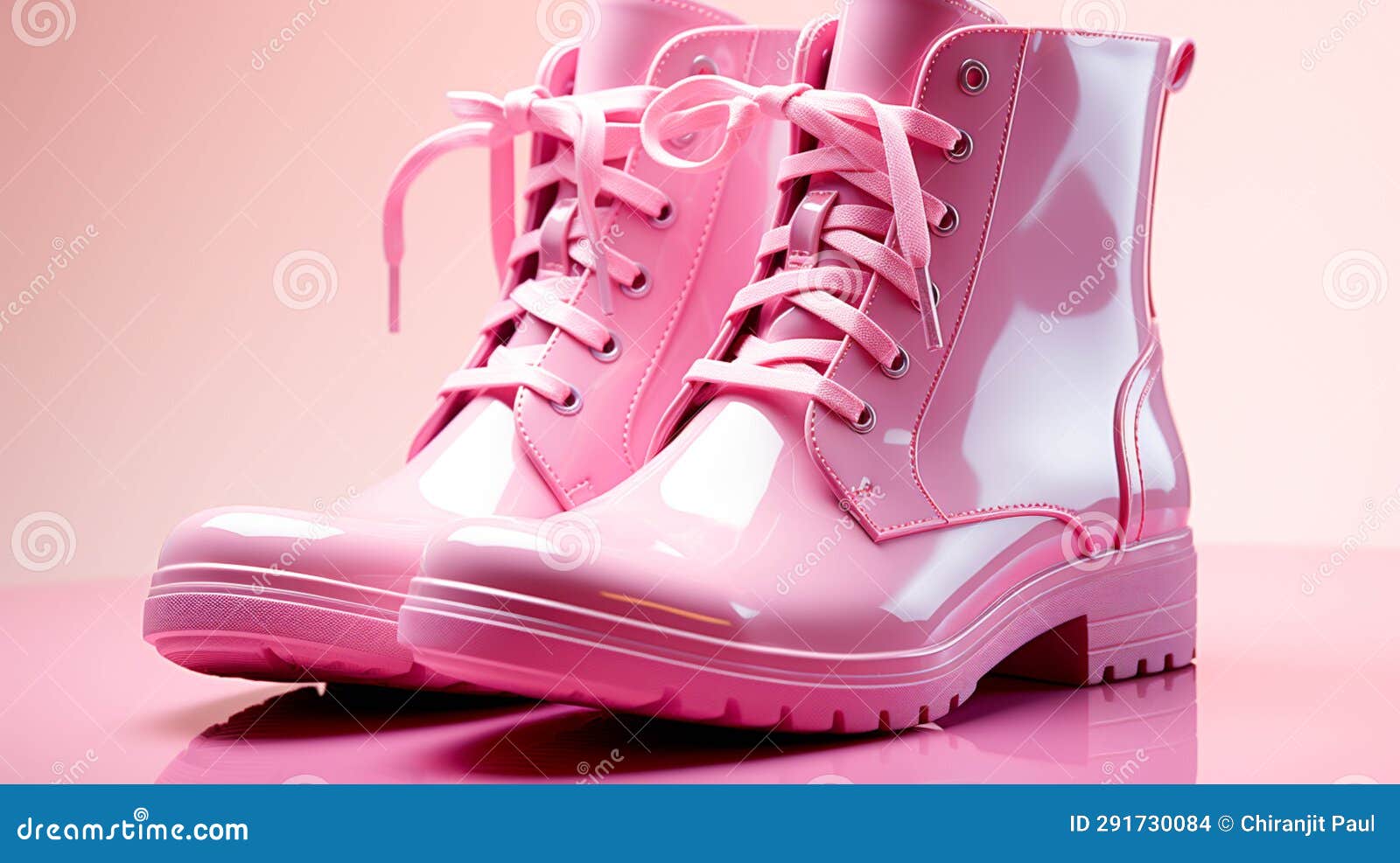 Light Pink Galoshes on a Pink Background Stock Photo Image of weather