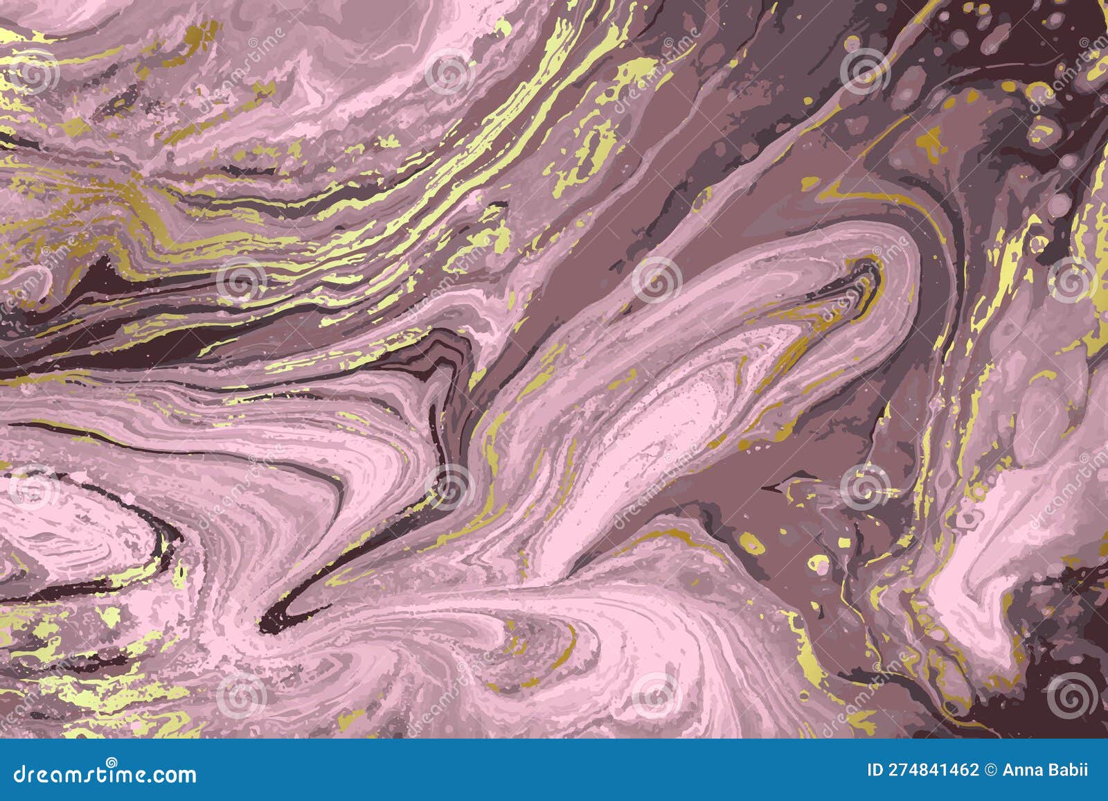 Light Pink and Gold Marble Vector Background Stock Vector