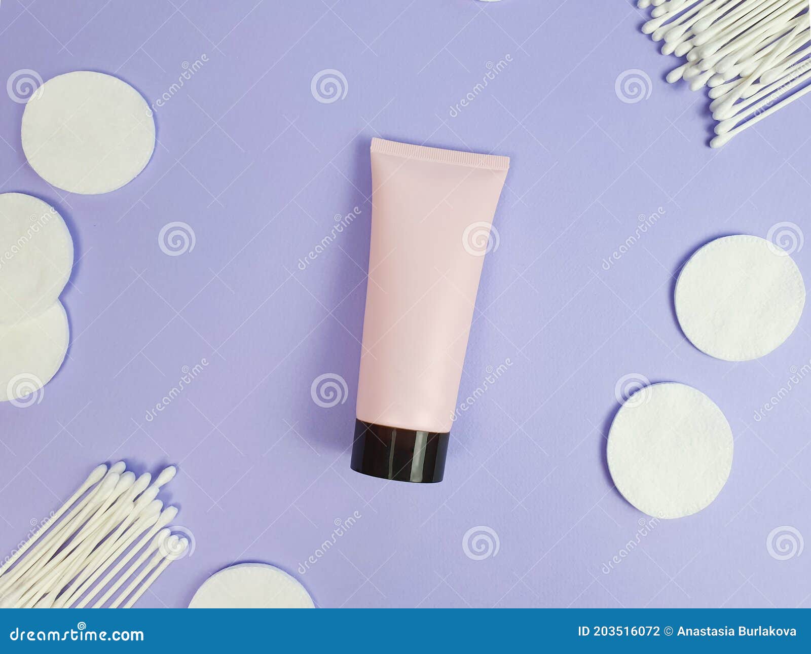 Download Light Pink Squeeze Bottle Cosmetic Tube With Black Cap ...