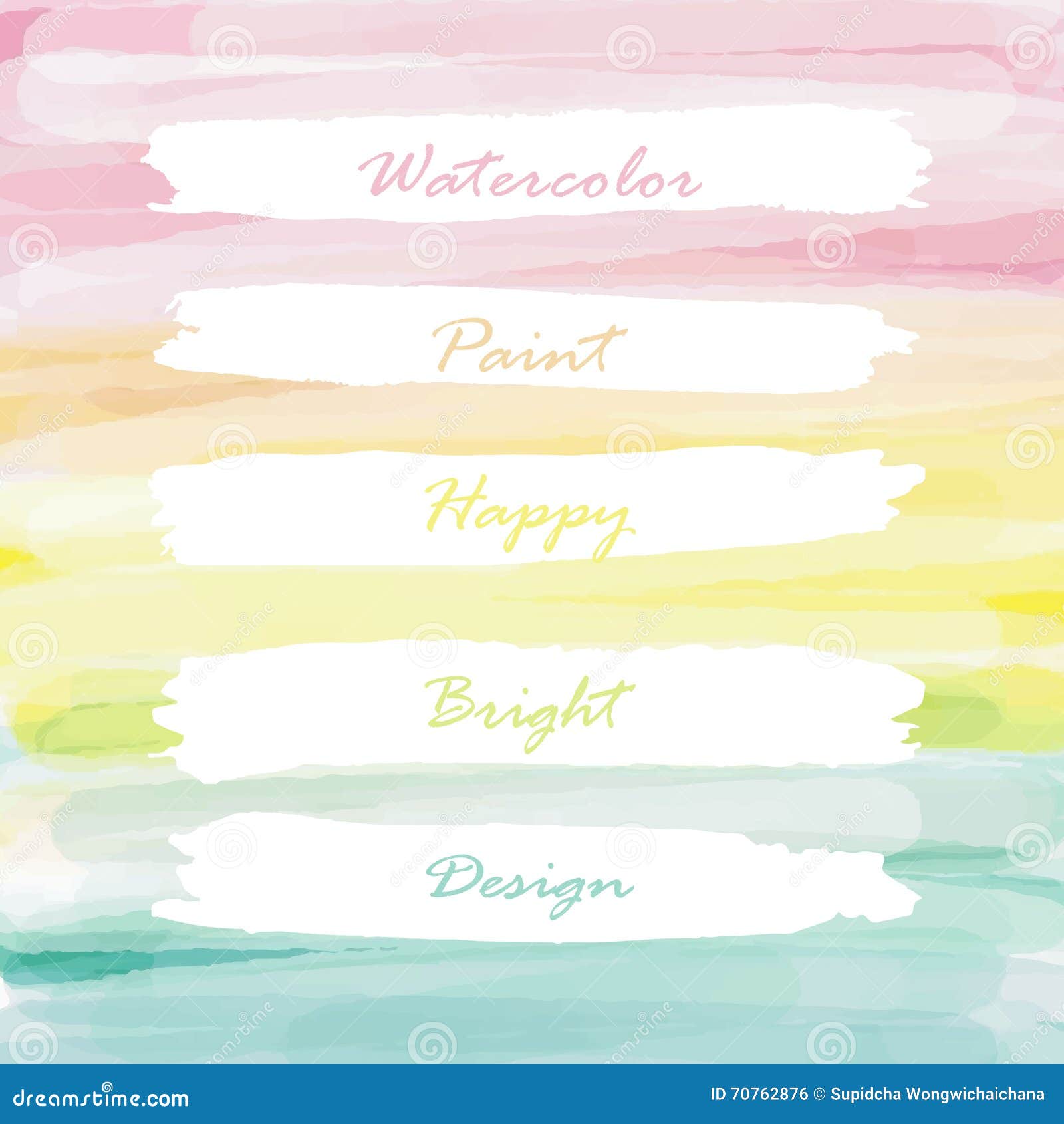 Light Pink Yellow Blue Love Pastel Background Stock Vector