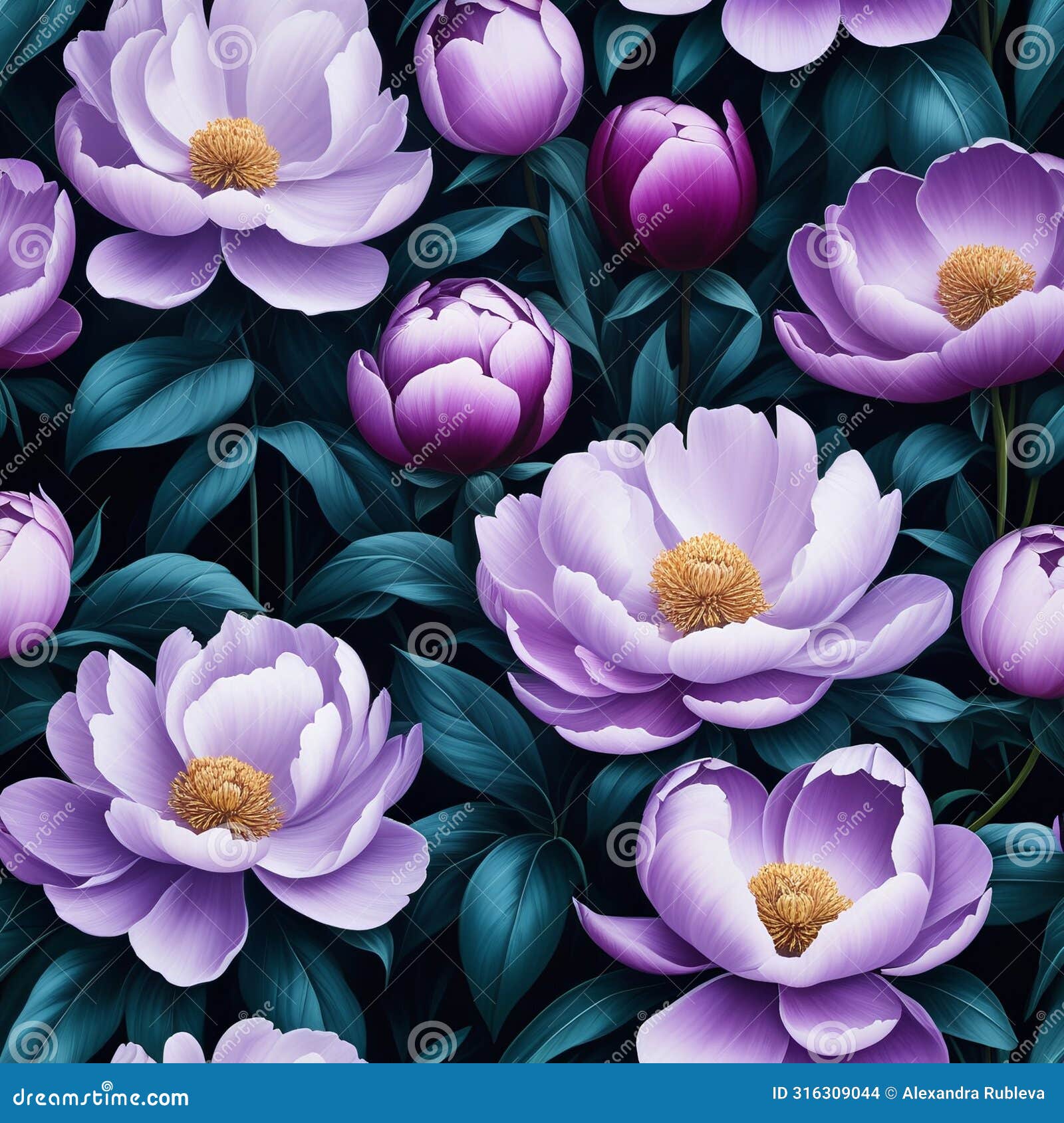 light purple lavender peonies peony flowers  watercolor  painting botanical art transparent white