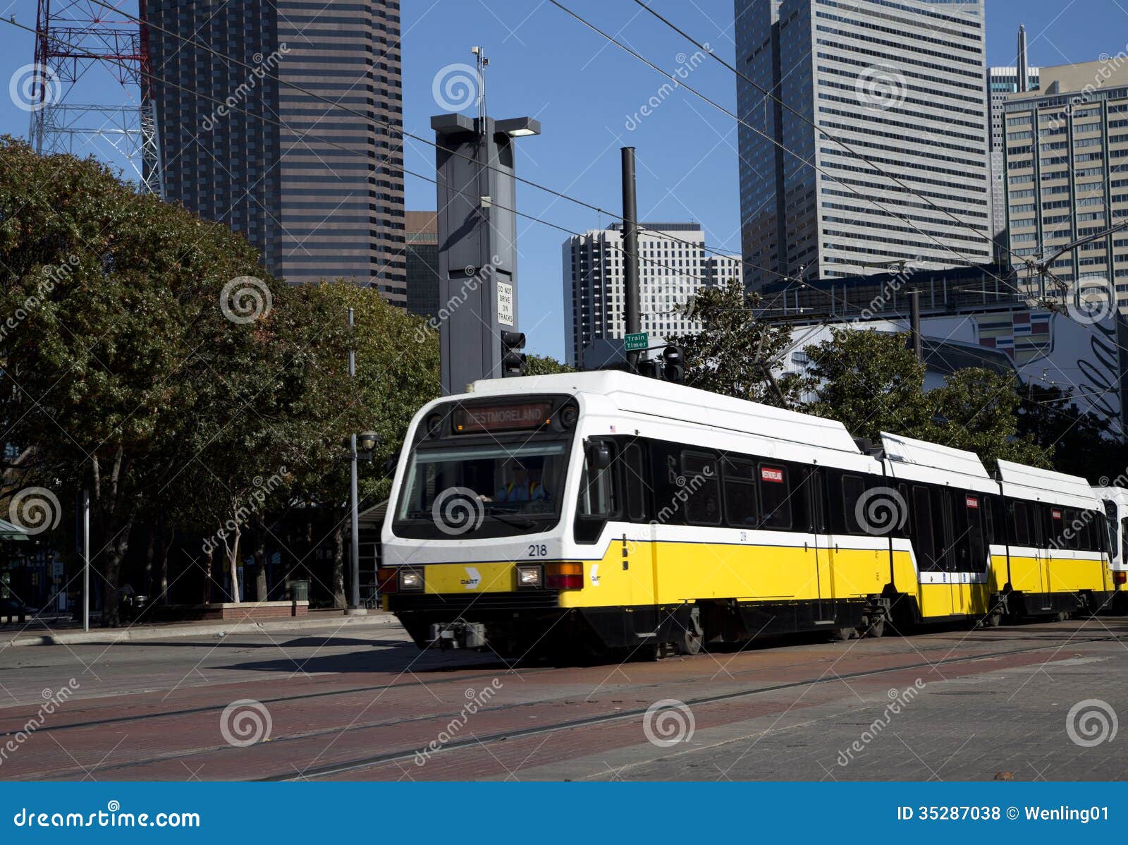 Light rail train in Dallas editorial stock photo. Image of outdoor