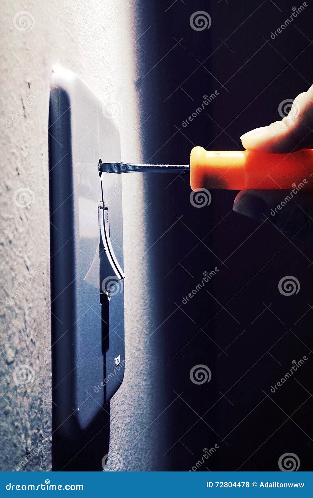 Light repair stock photo. Image of light, electric, hand 72804478