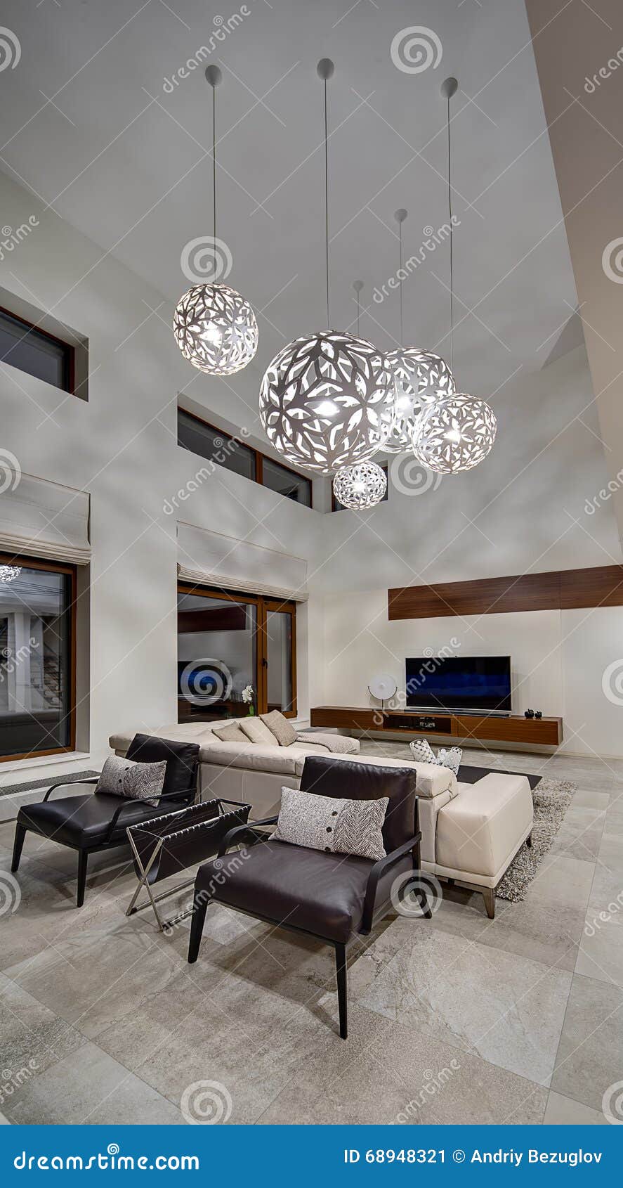 Light Room In A Cottage Stock Image Image Of Sofa Interior