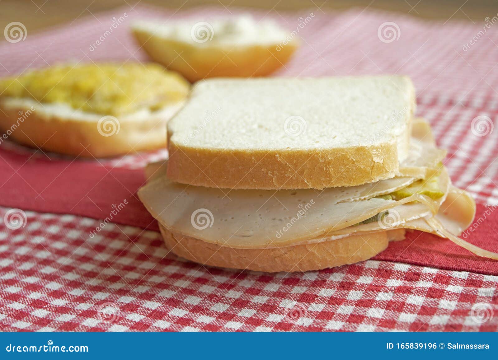 Light Sandwich with Cold Cuts Turkey Stock Photo Image of cuts, bread