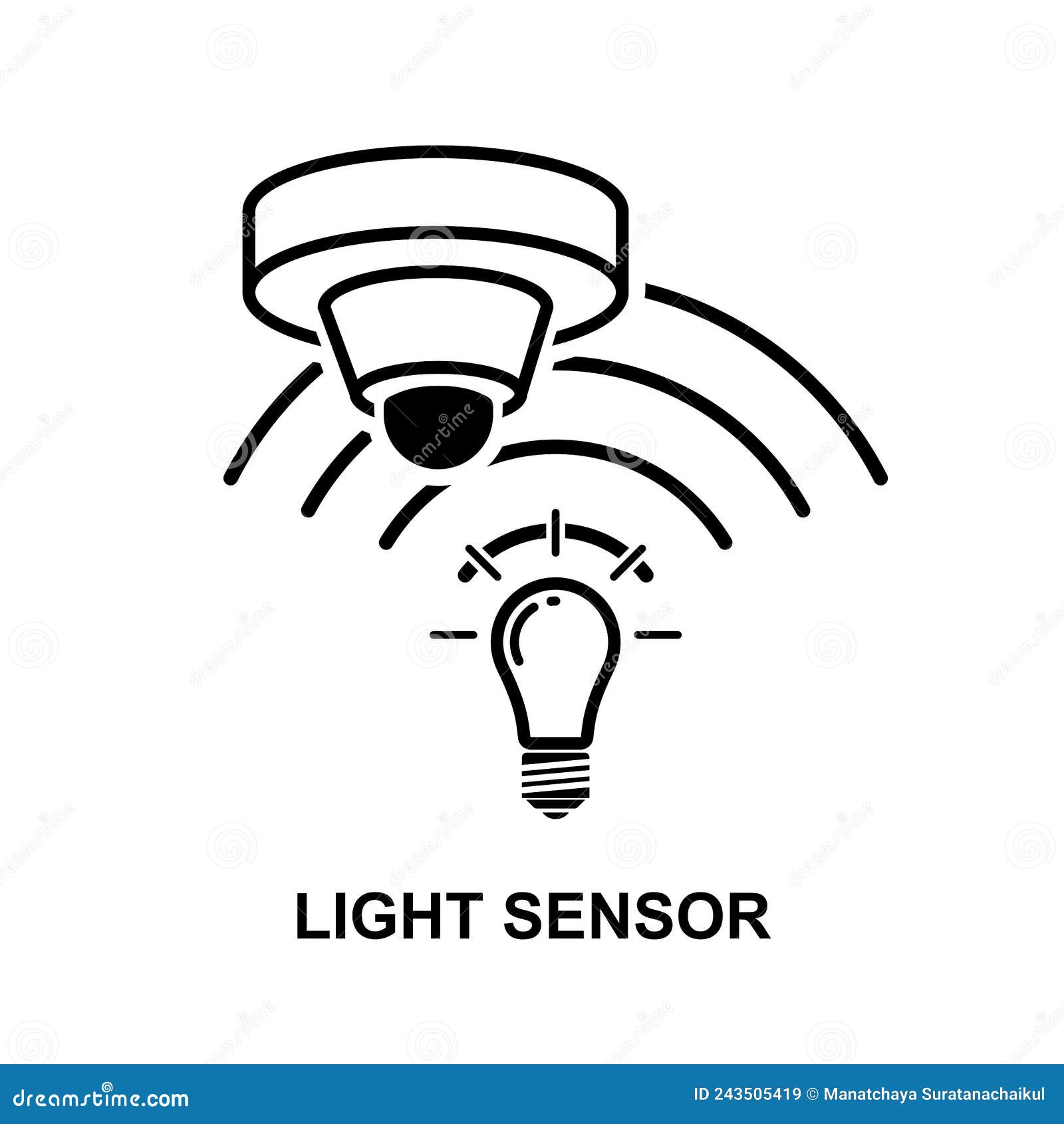 light sensor icon  on white baackground  .