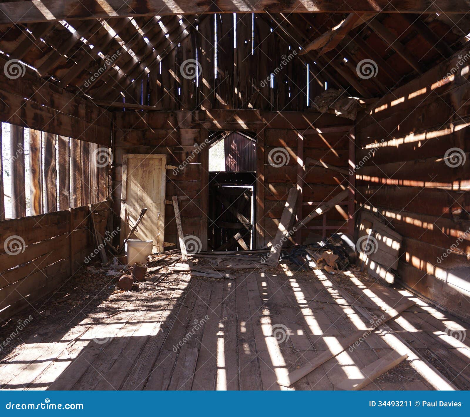 light and shade in an old shack