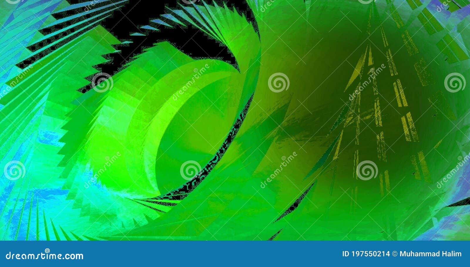 green light spiral construction shade