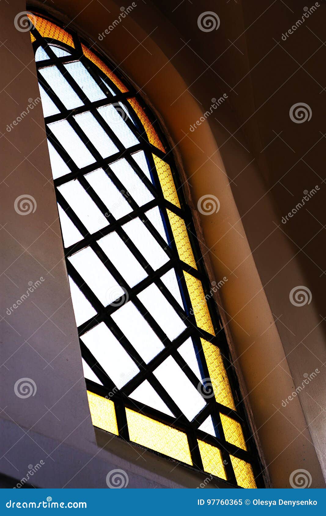 Light from Stained Glass Window Stock Image Image of bright, inside