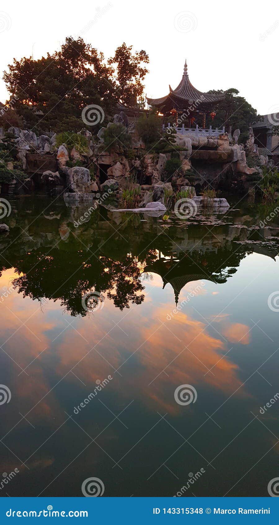 Light Of Sunset In Zhu S Family Garden In The Typical Chinese