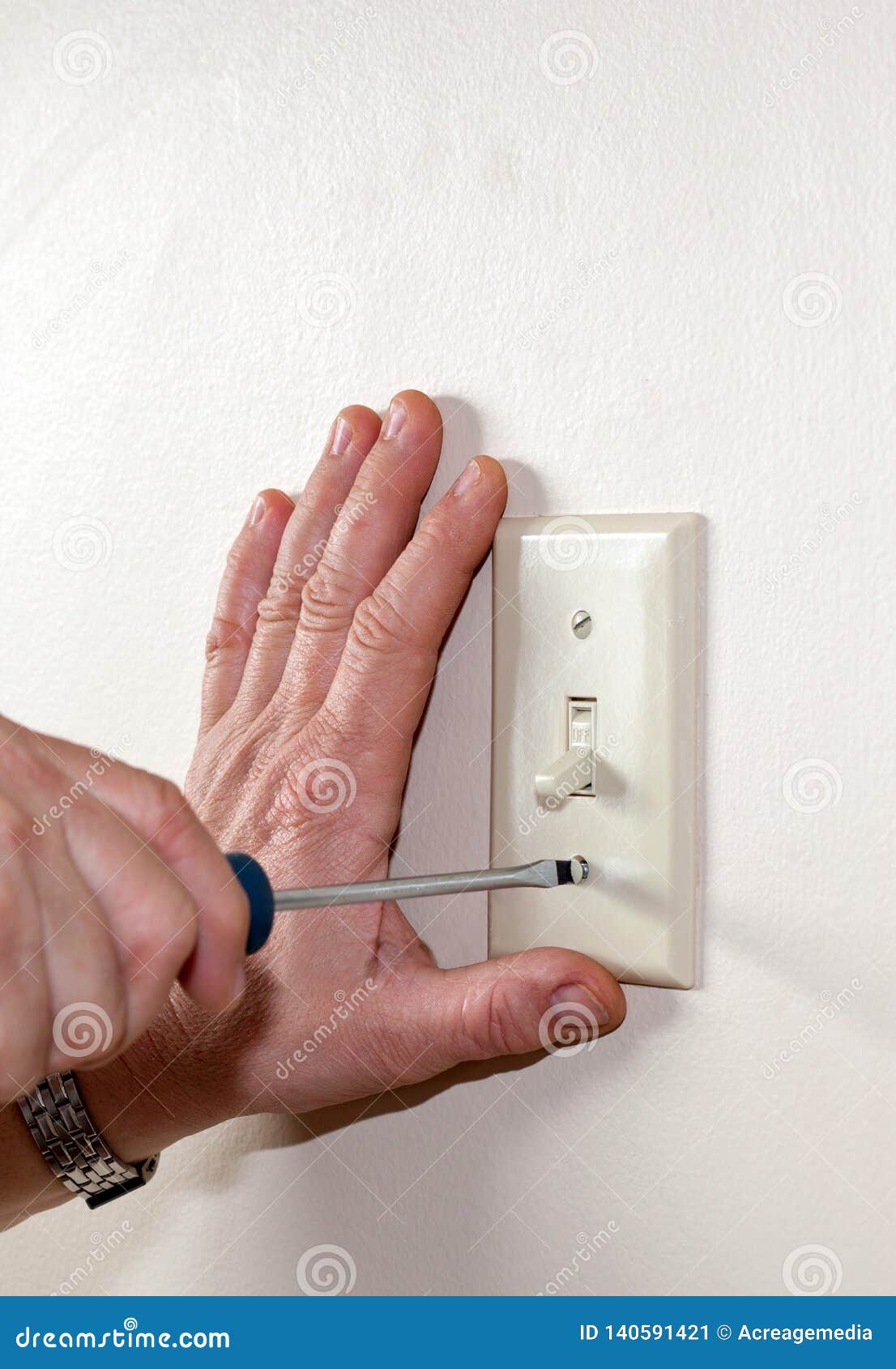 Changing A Light Switch Cover Stock Image Image Of Light