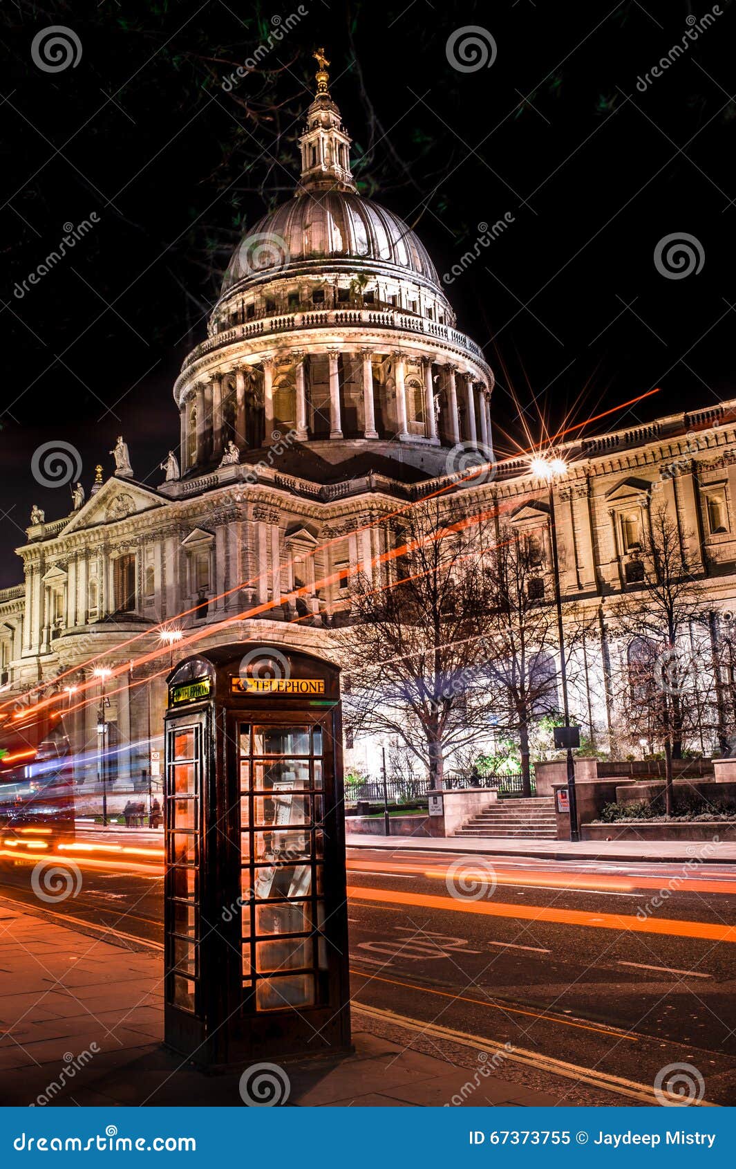 Light Trails Outside St Pauls Stock Image Image of europe, buildings 67373755