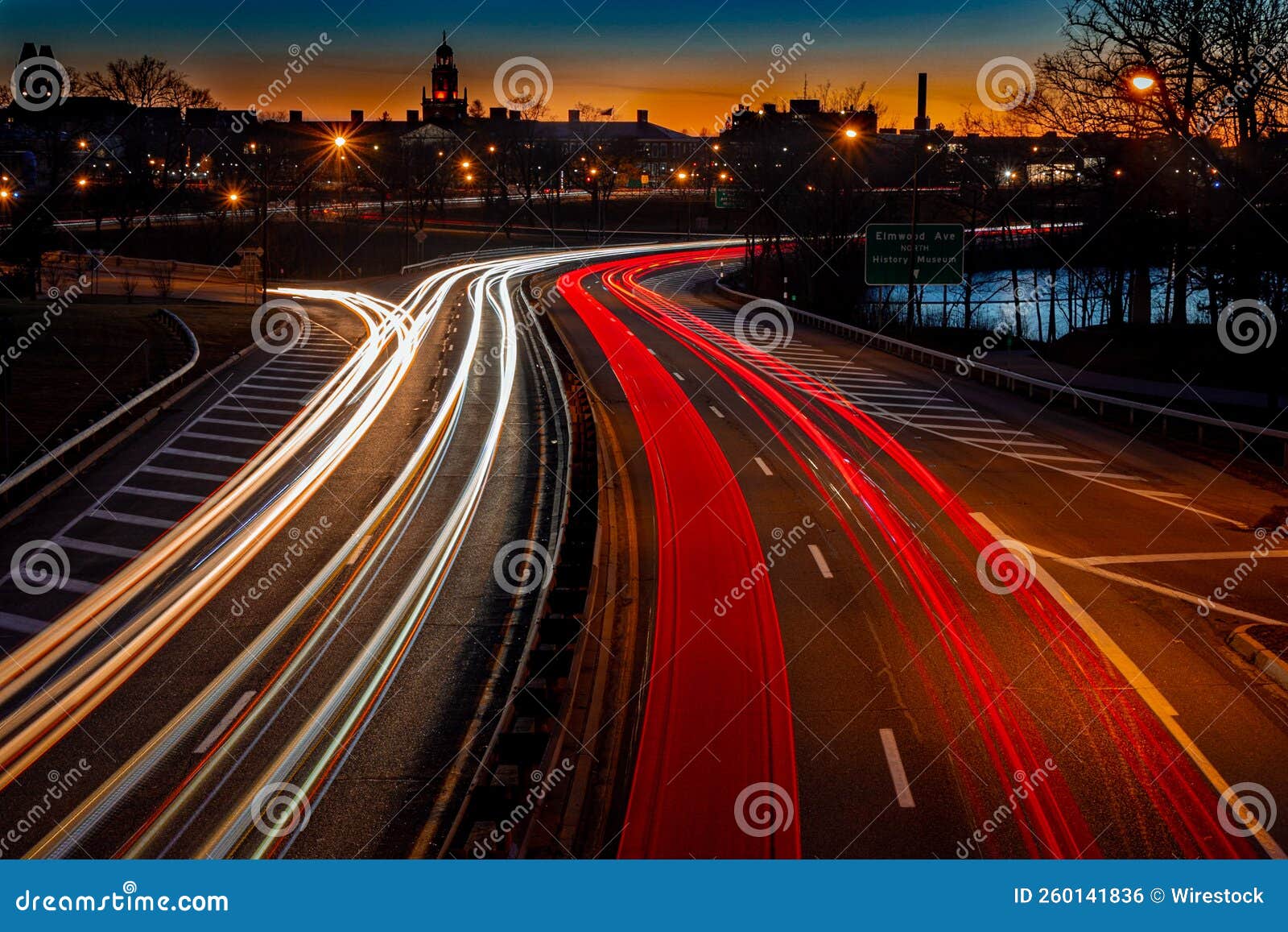 Light Trails in a Street in NYC Stock Photo Image of trails, city