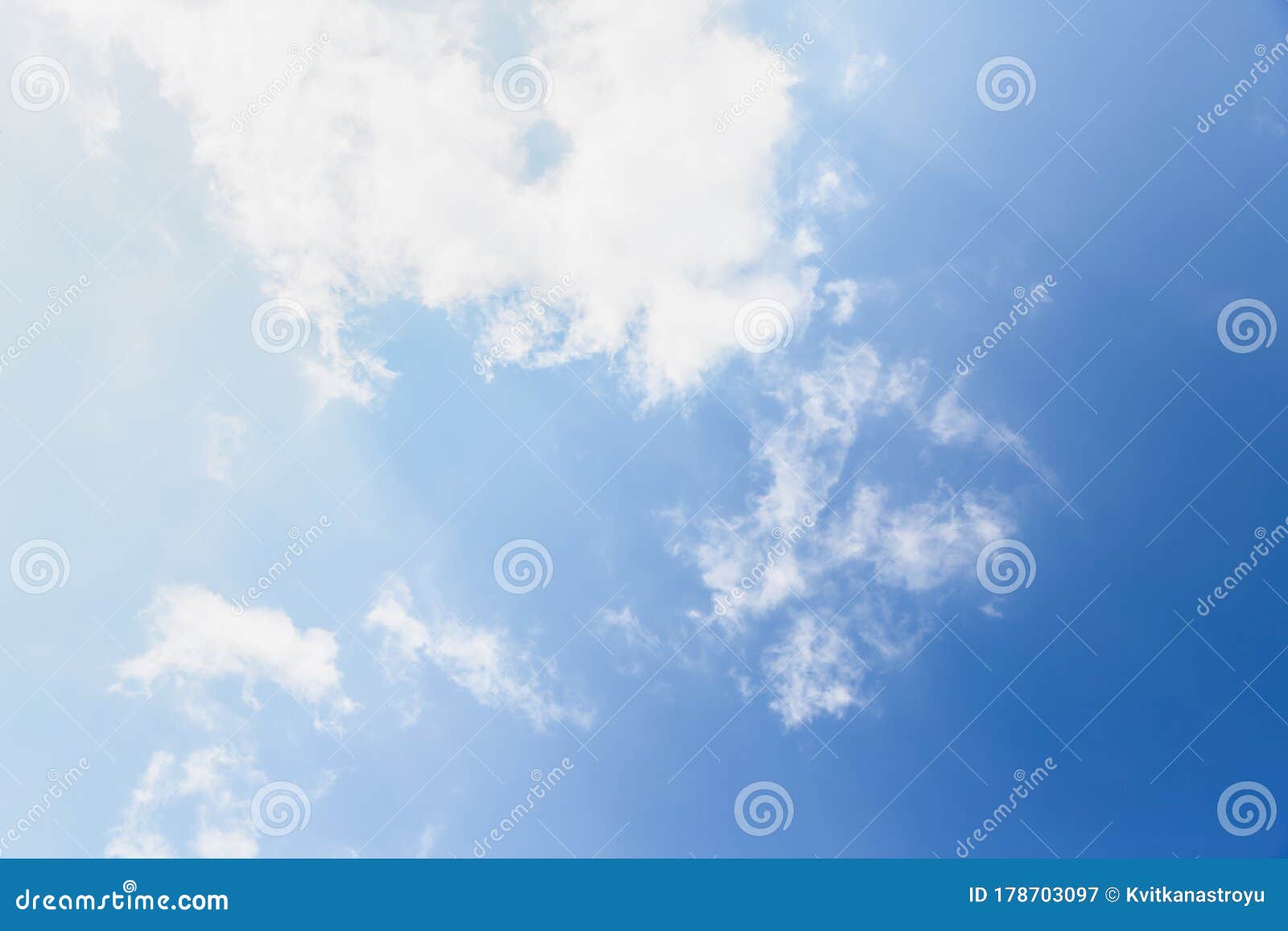 Light Transparent White Light Clouds on a Blue Background Stock Image ...