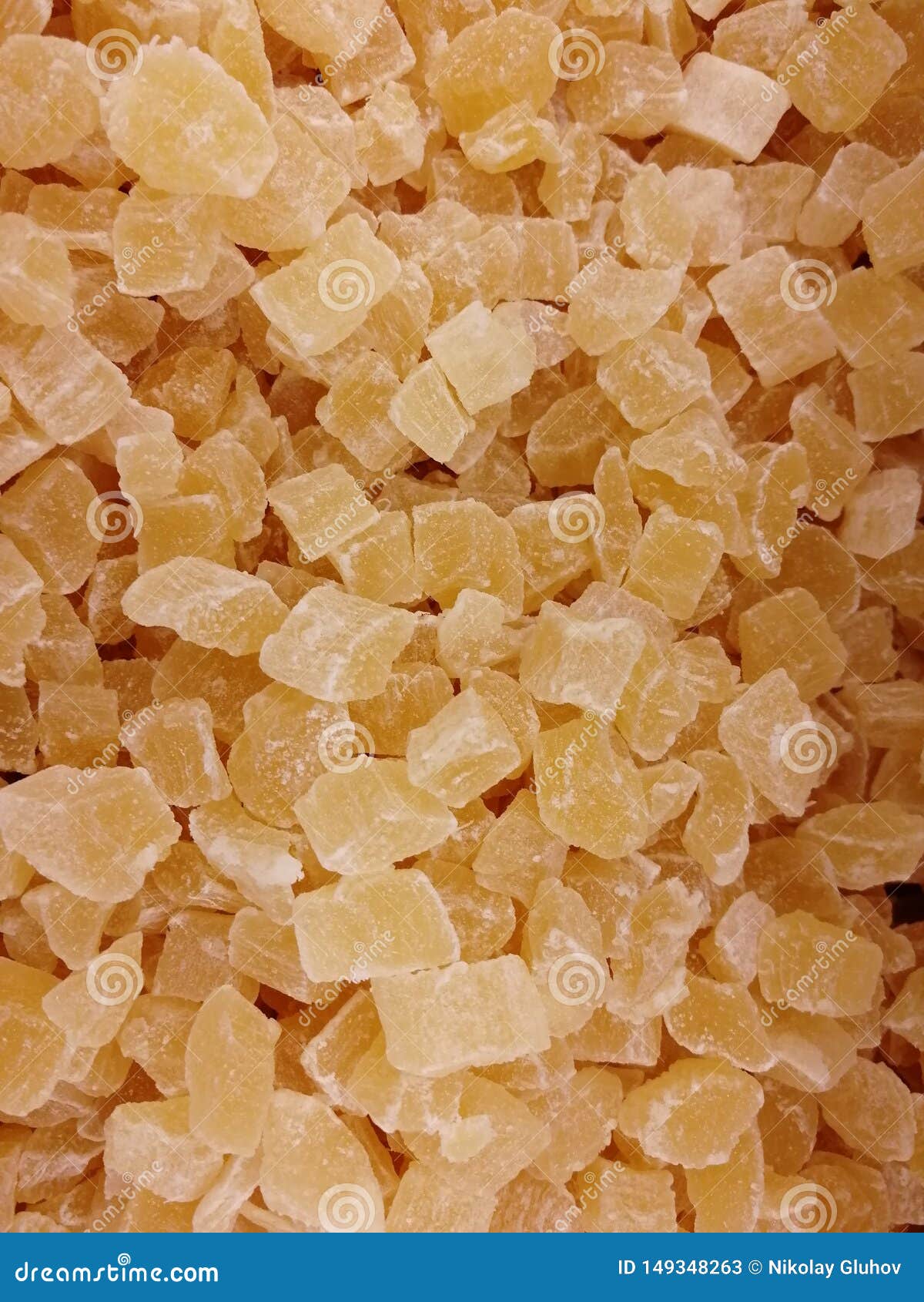 Light Yellow Marmalade in Cubes. Stock Image Image of ingredient