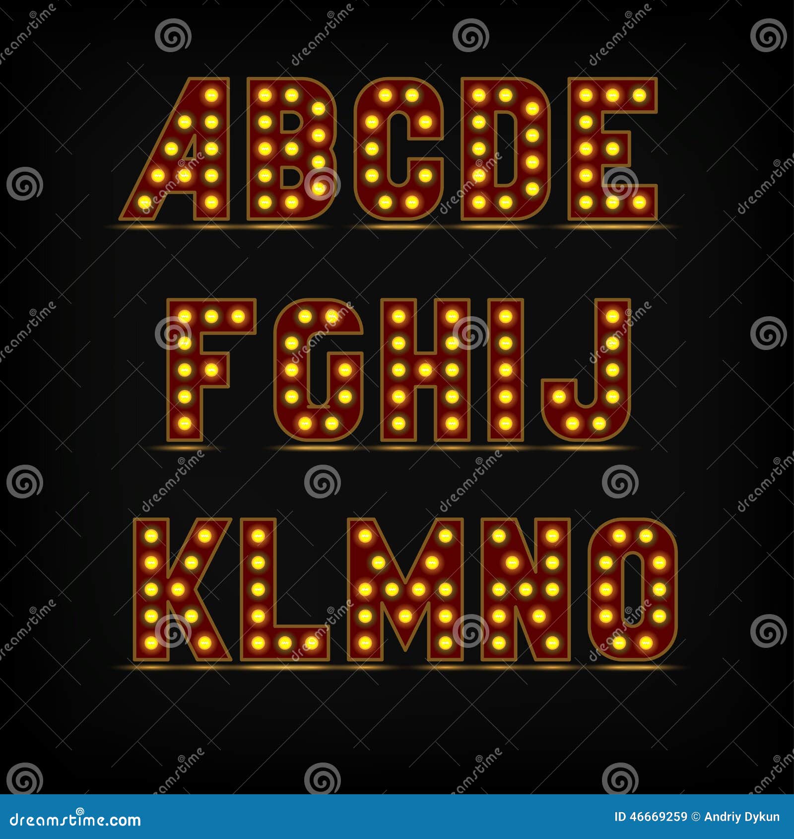 s design vector letter Alphabet Lightbulb Font  Image: Vector Stock 46669259