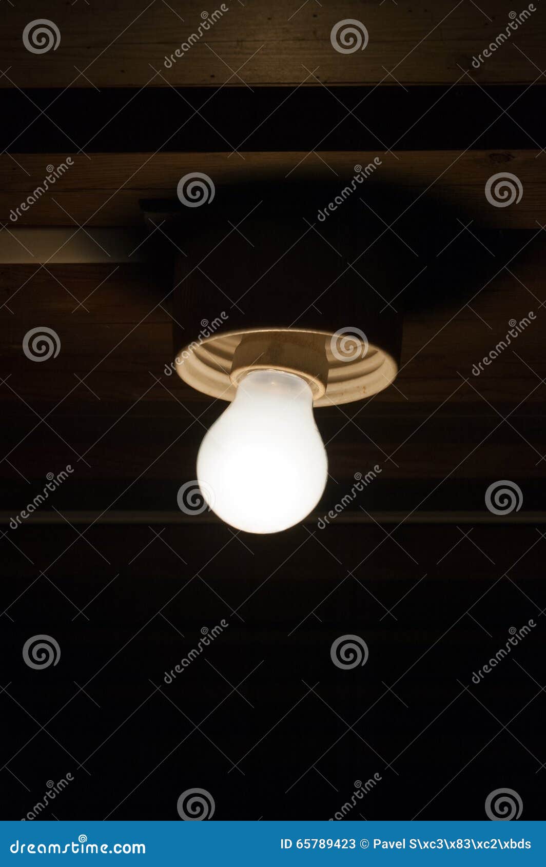 Lightbulb In A Porcelain Socket Stock Image Image Of Retro