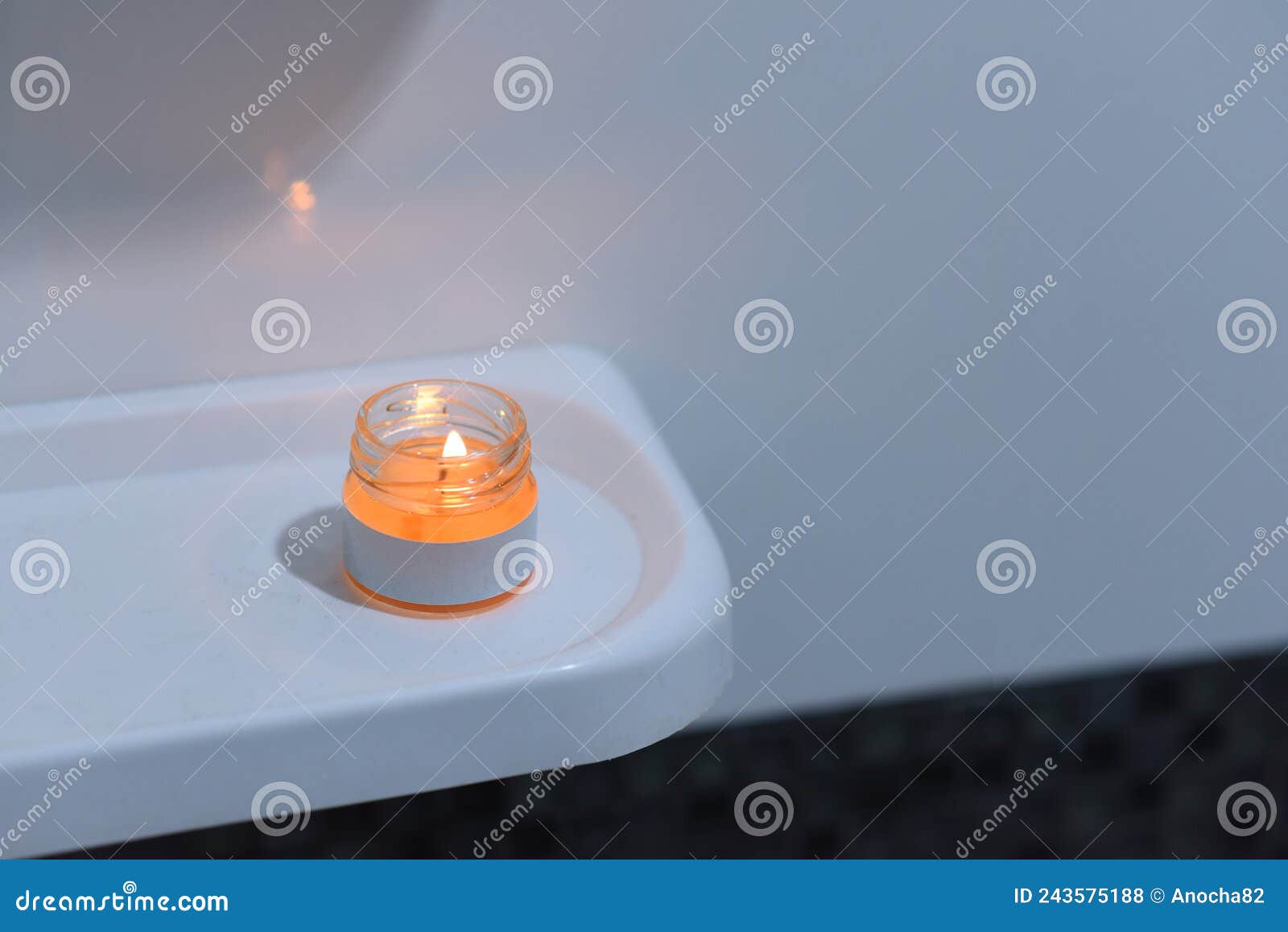 Lighted Candles in the Bathroom Stock Photo Image of closed, bright