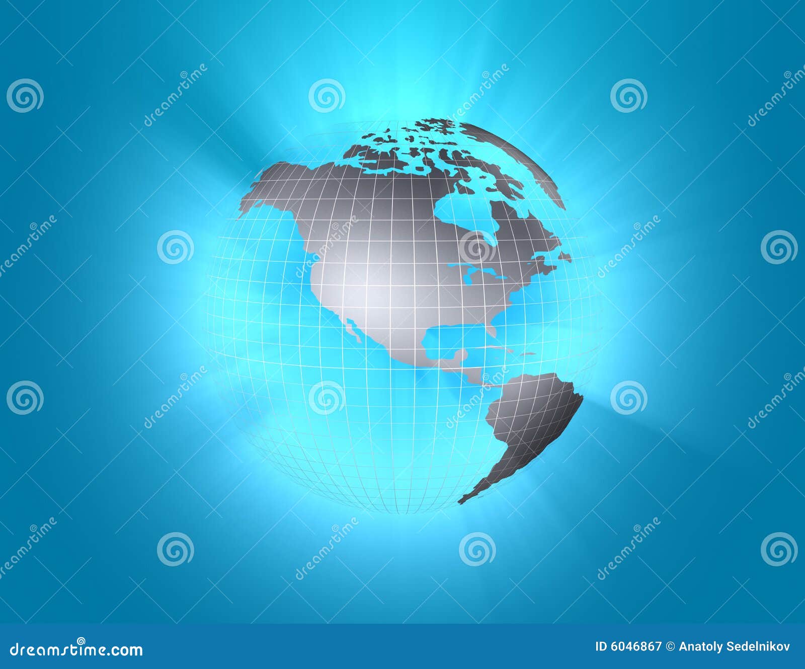 Lighted Globe stock illustration. Illustration of source 6046867