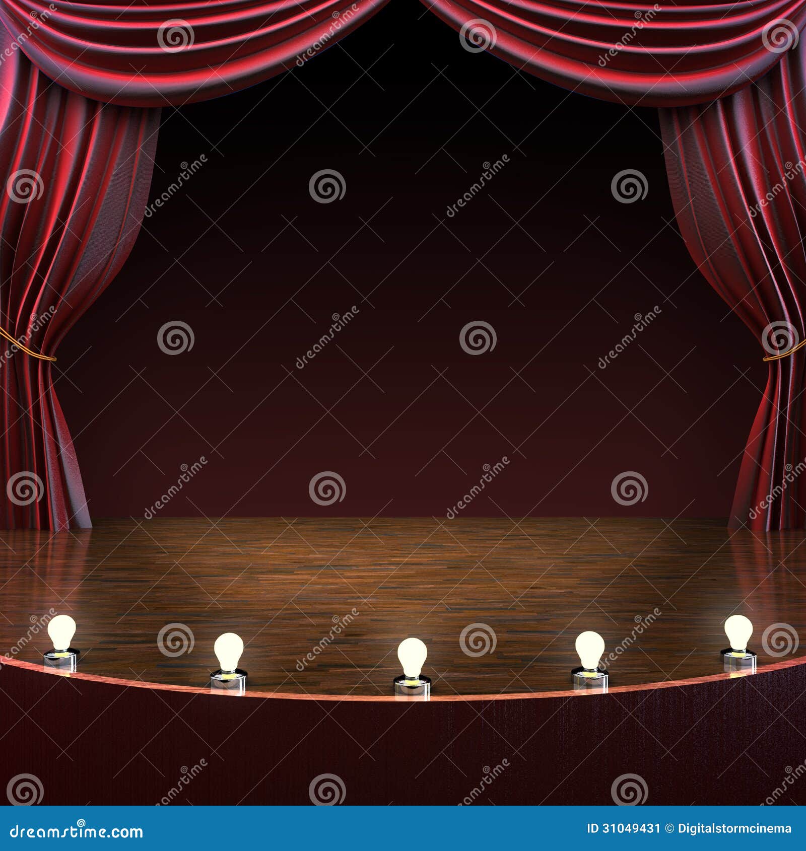 Lighted stage background stock illustration. Illustration of empty -  31049431