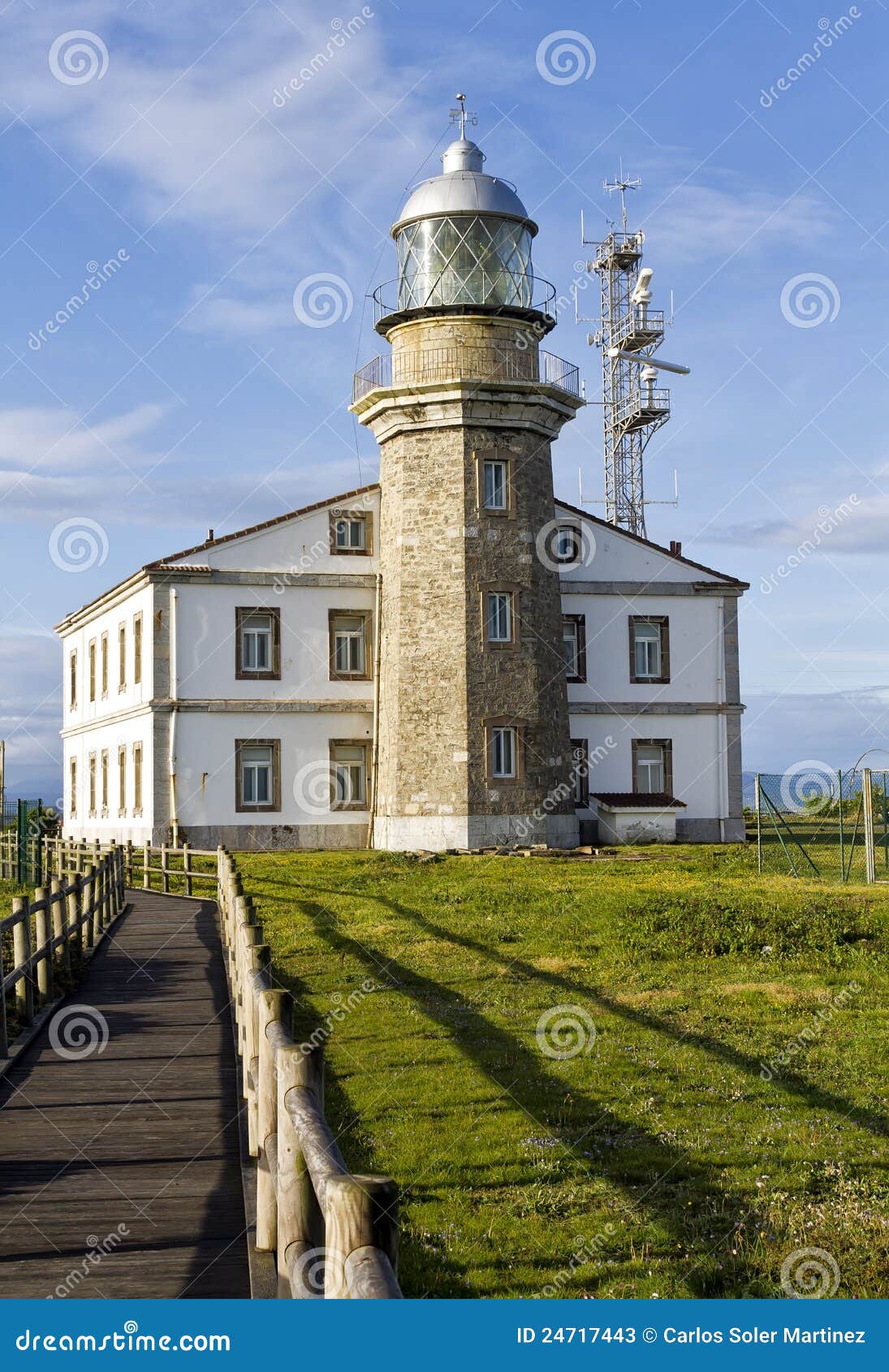 Lighthouse in Asturias Spain Bay of Biscay Stock Image Image of cliff