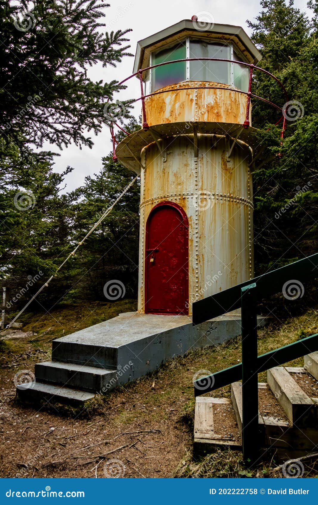 Lighthouse Built in 1909. Cow Head,Newfoundland,Canada Stock Photo