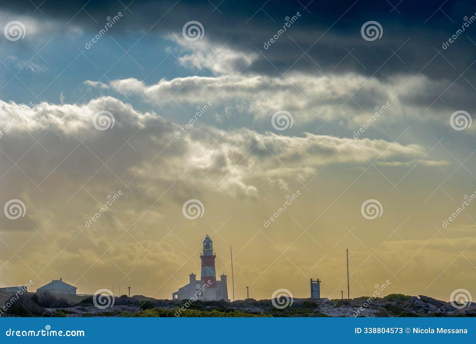 lighthouse of cape agulhas, in south africa