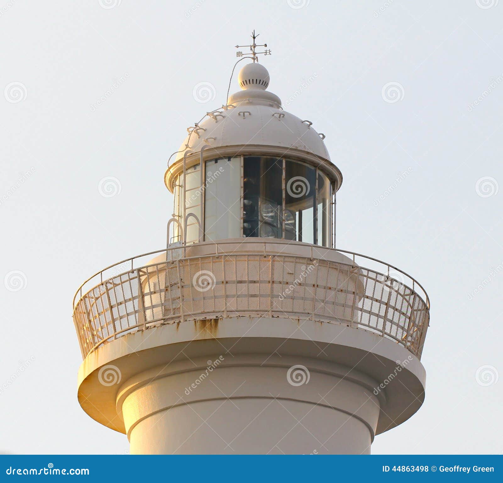 Lighthouse Cape Zampa, Yomitan Village, Okinawa Japan At Sunset Stock