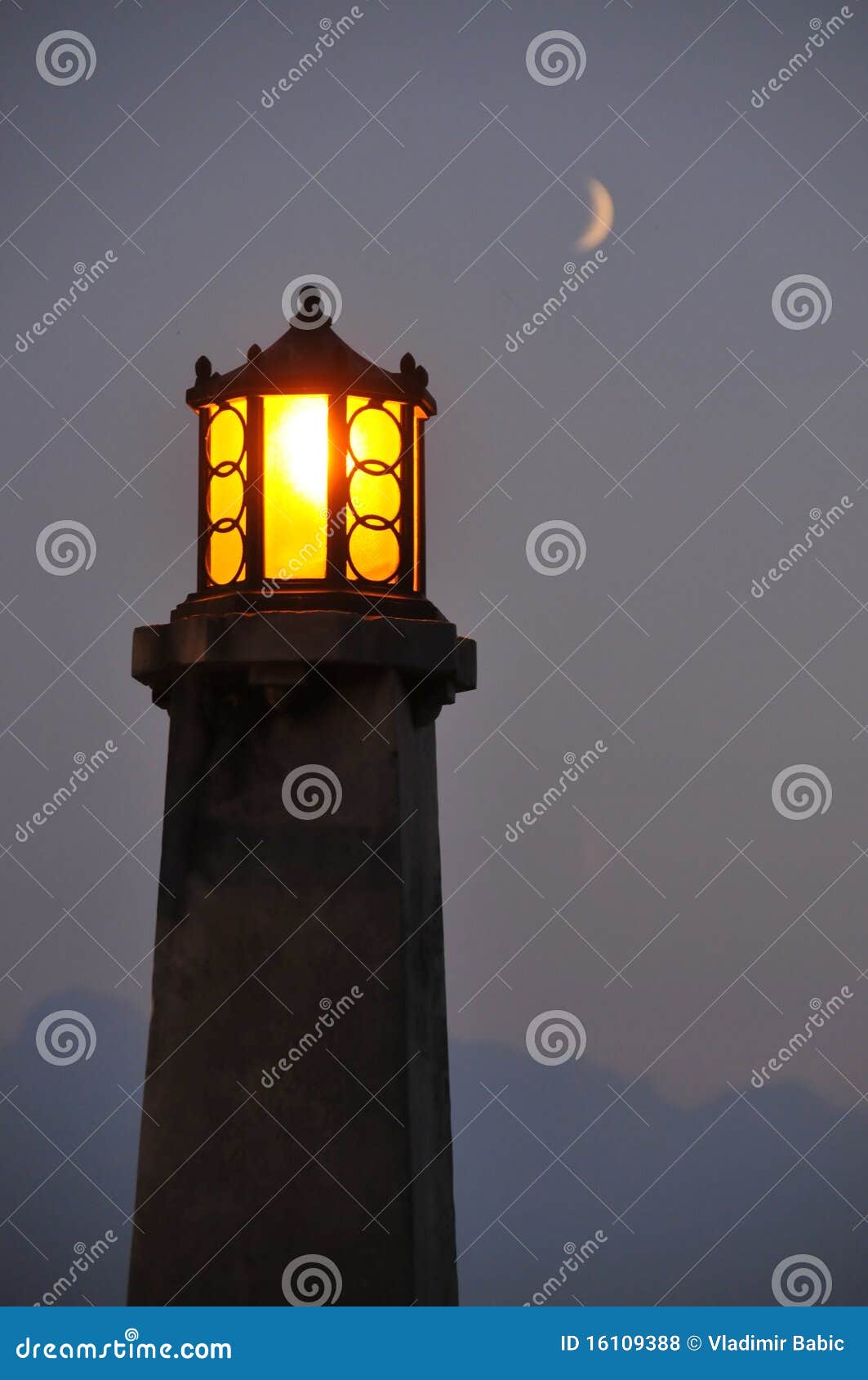 lighthouse in the dusk