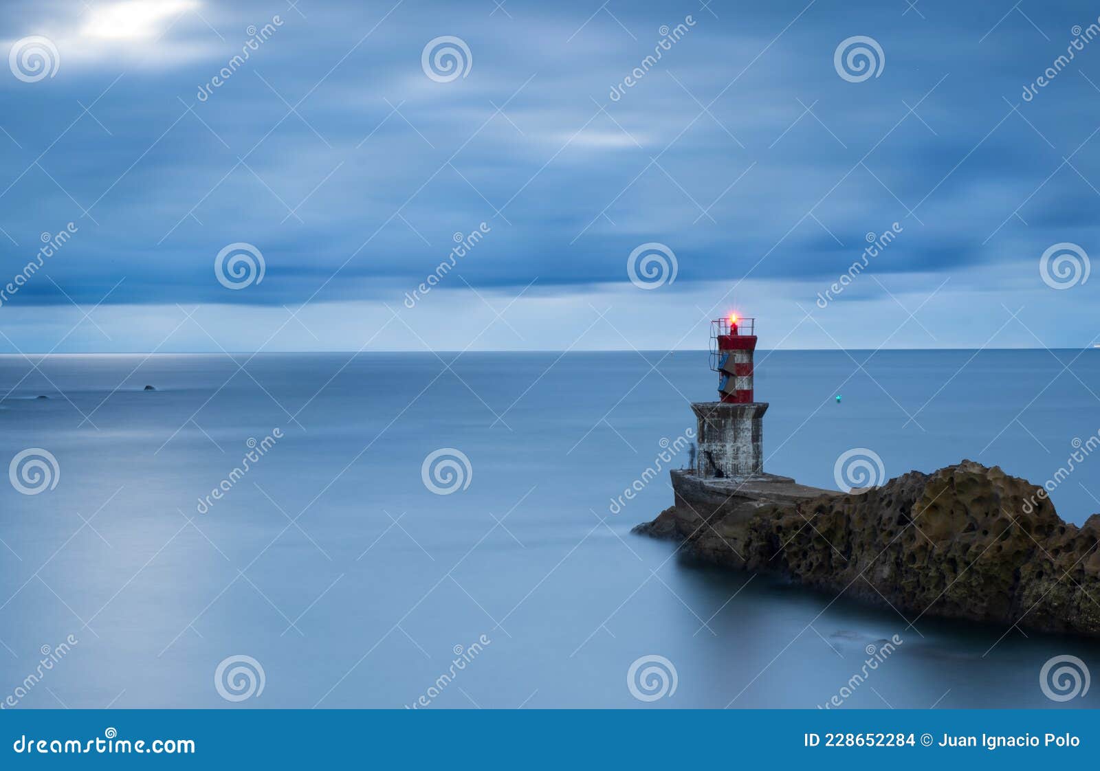 lighthouse at the entrance to the bay of pasaia, euskadi