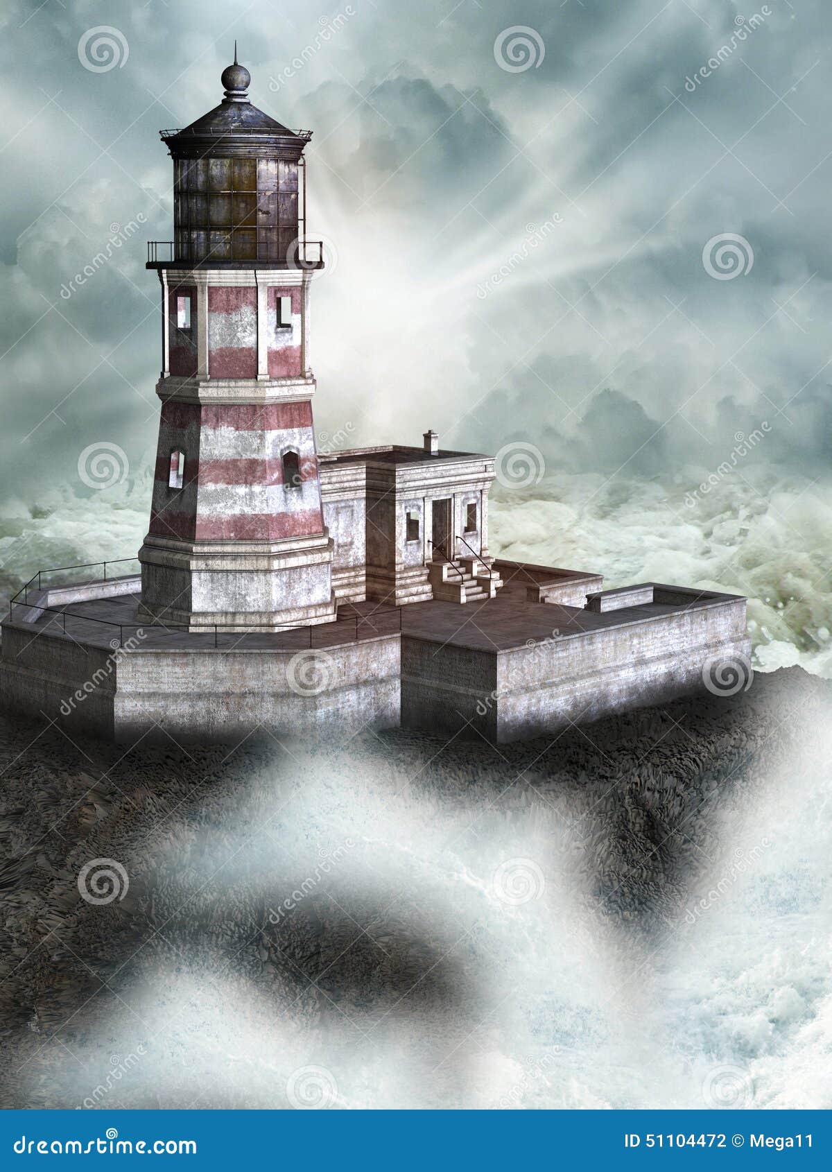 Lighthouse stock illustration. Illustration of fantasy 51104472