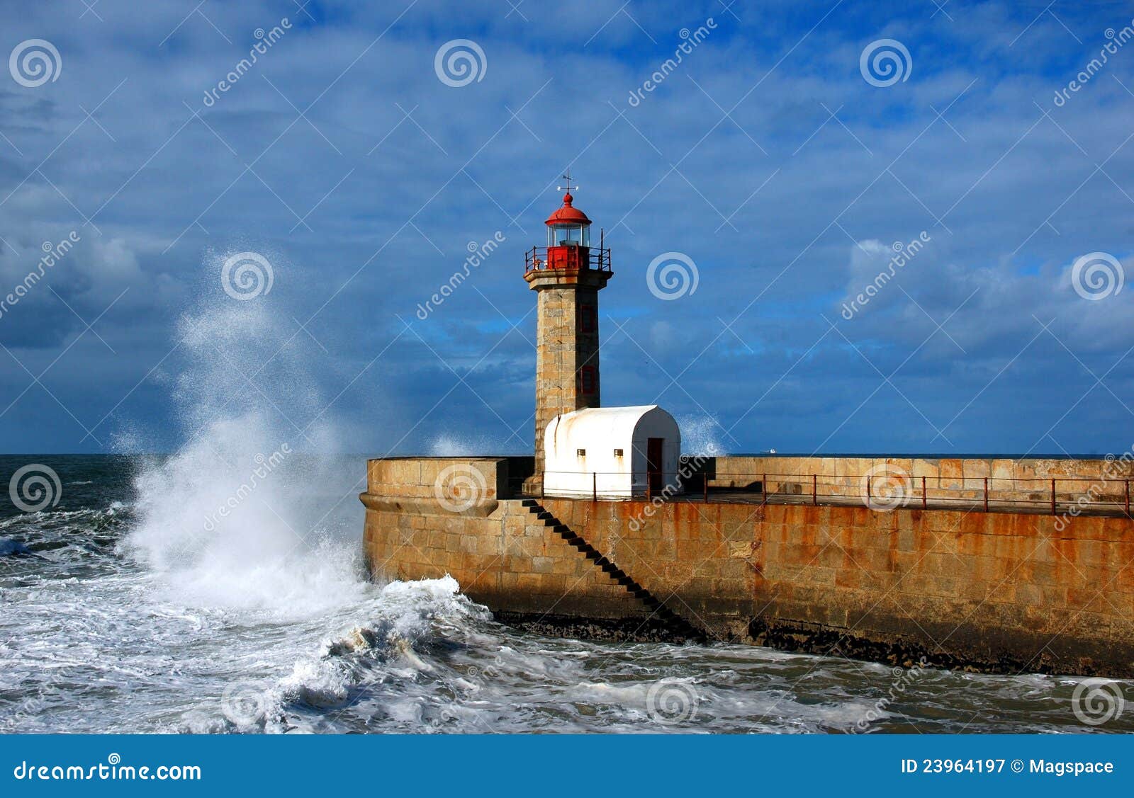 Lighthouse in Foz of Douro, Portugal Stock Image Image of europe
