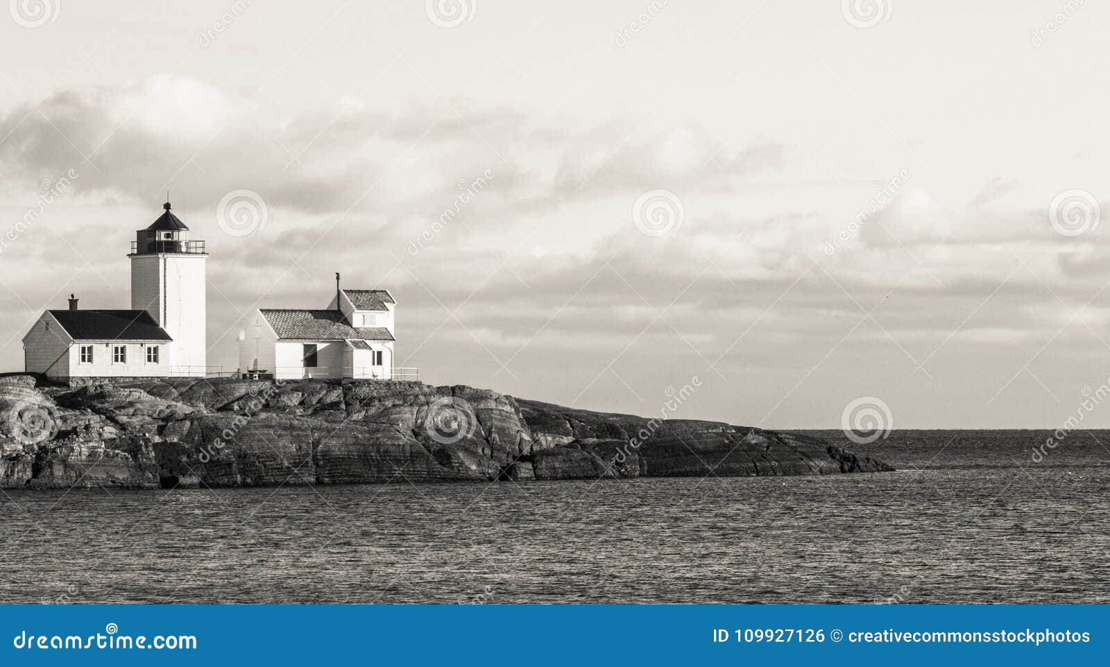 Lighthouse In Grayscale Poster Picture. Image 109927126