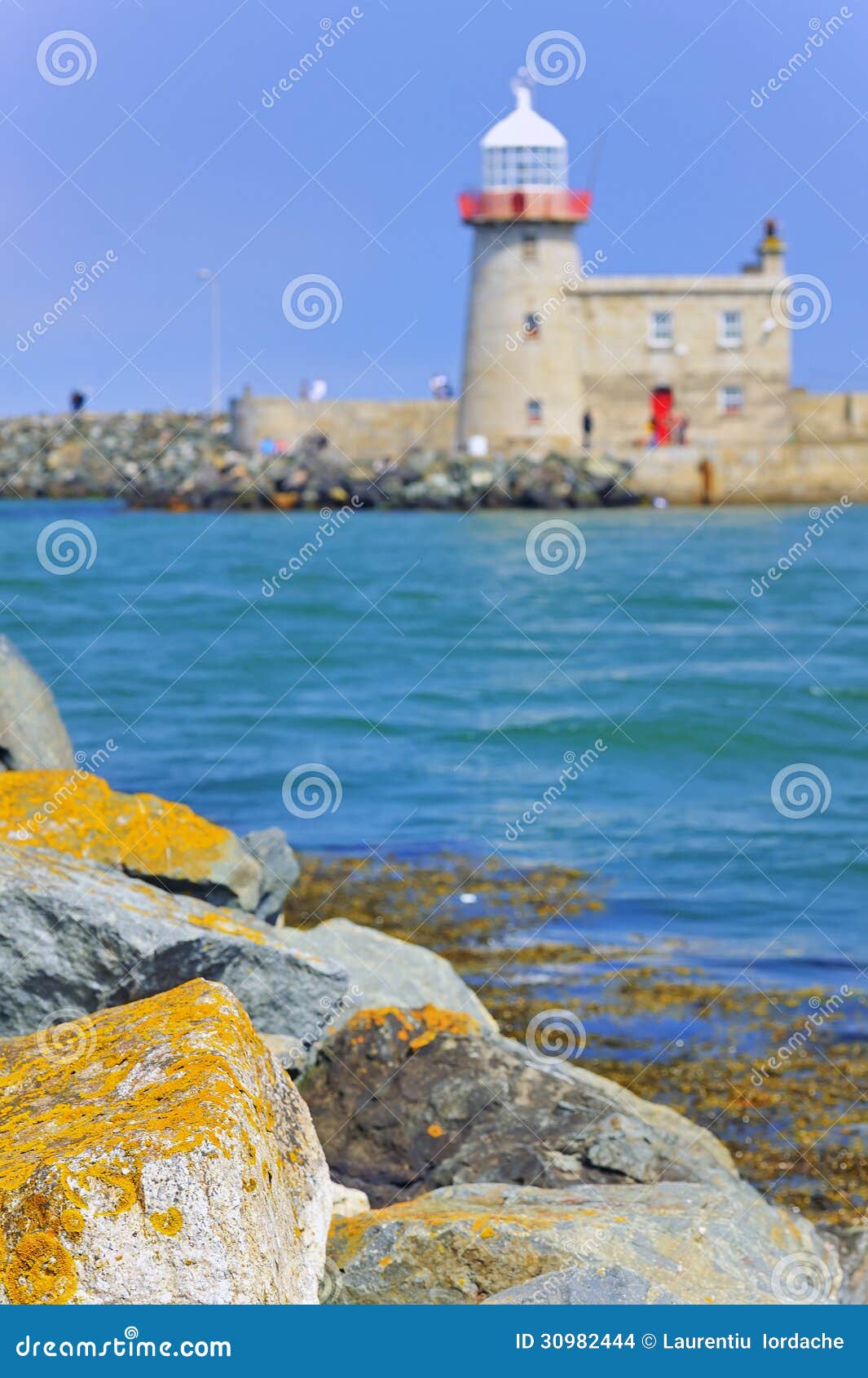 Lighthouse at howth harbor stock photo. Image of ireland 30982444