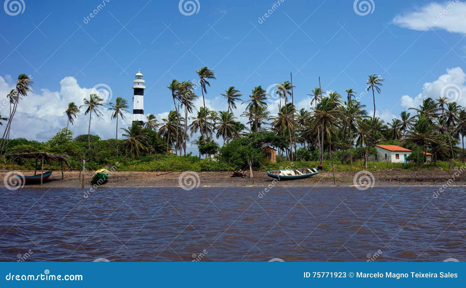 lighthouse in mandacaru, lenÃÂ§ois maranhenses national park, maranhao, brazil