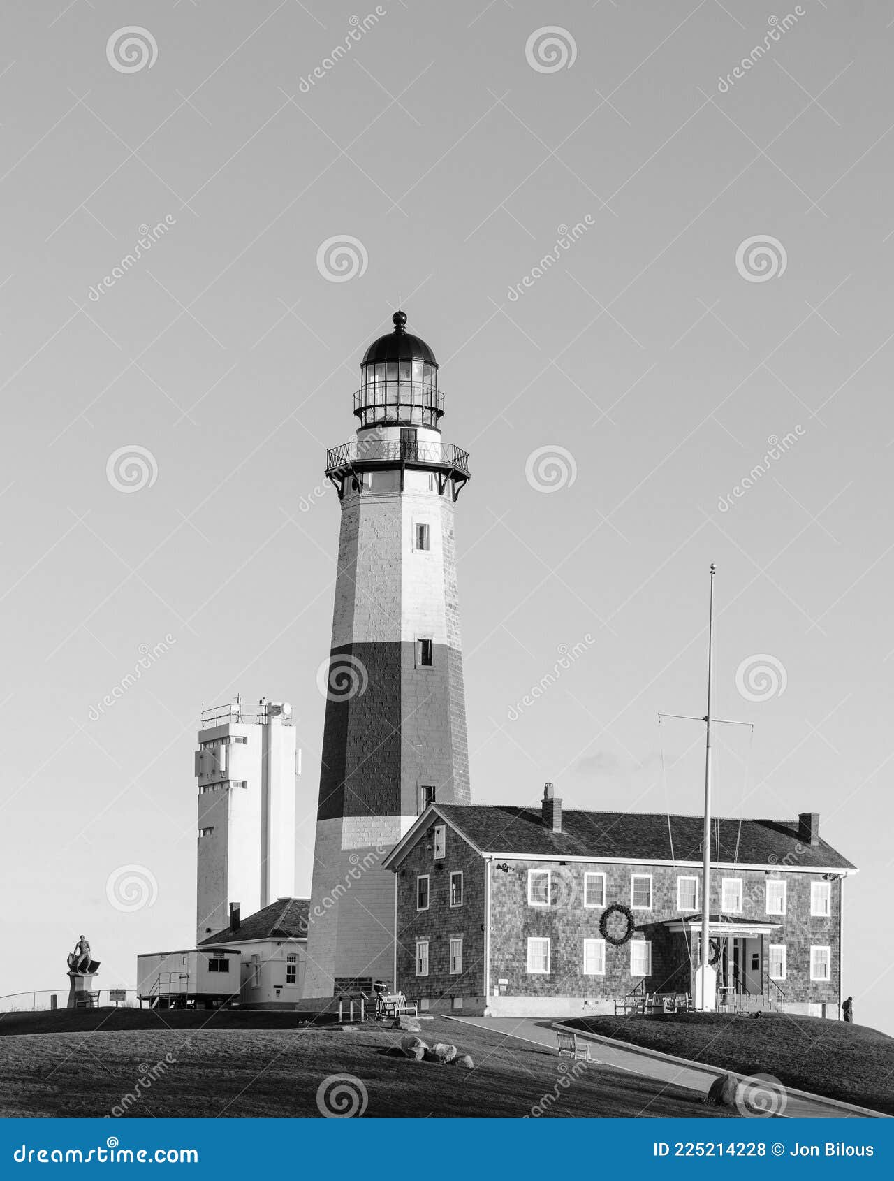 lighthouse at montauk point state park, the hamptons, new york