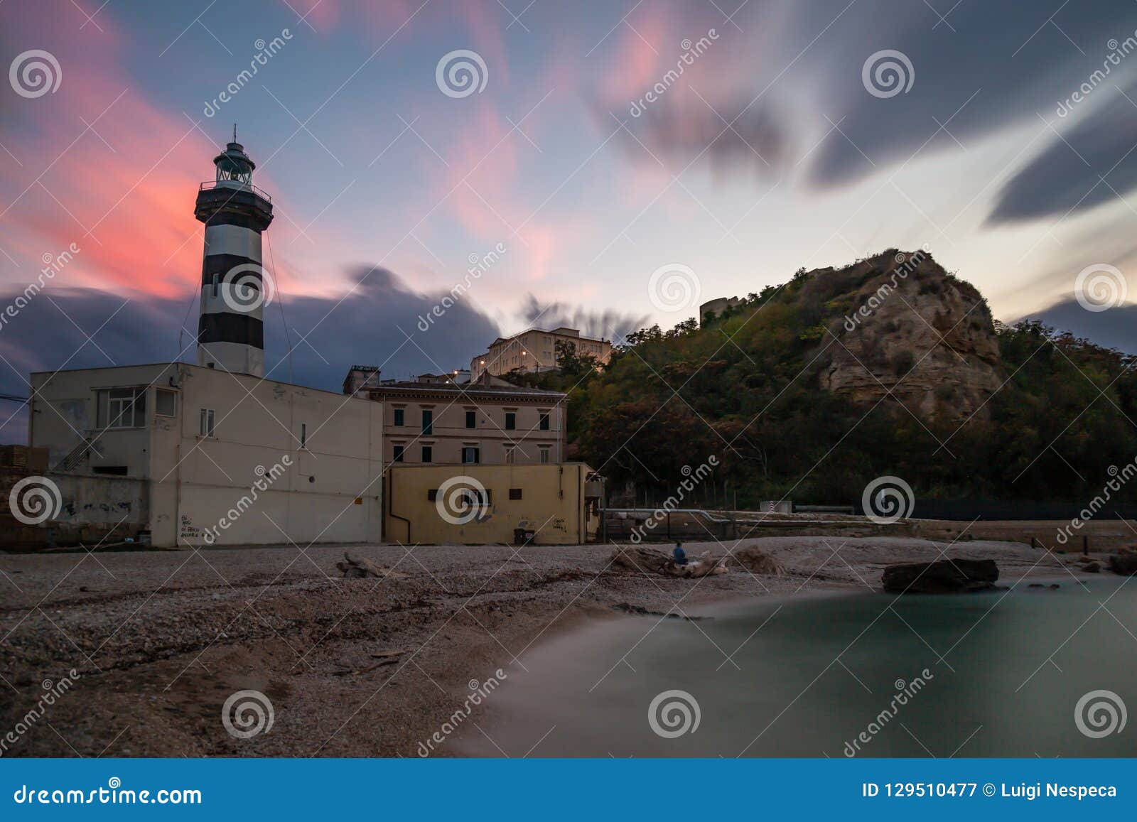 the lighthouse at ortona, provincia di chieti, costa adriatica