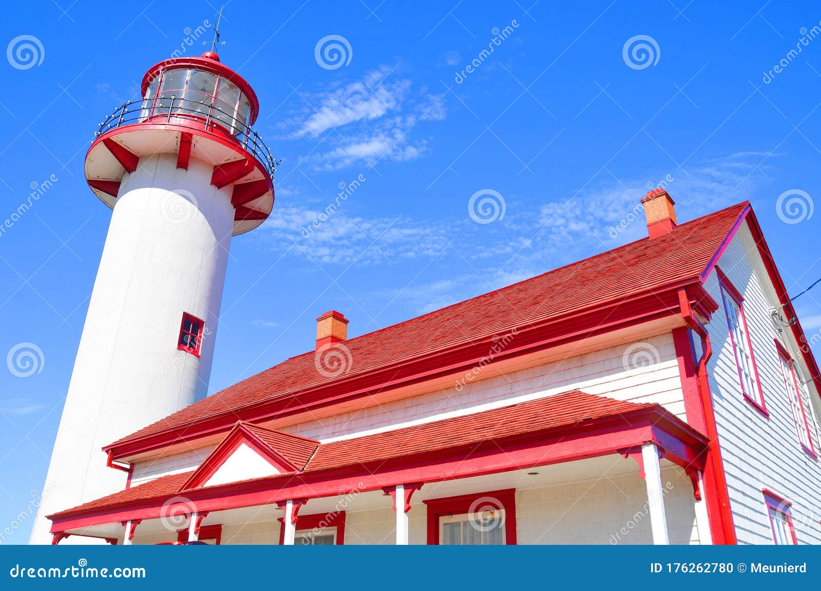 lighthouse in sainte madeleine de la riviere madeleine,