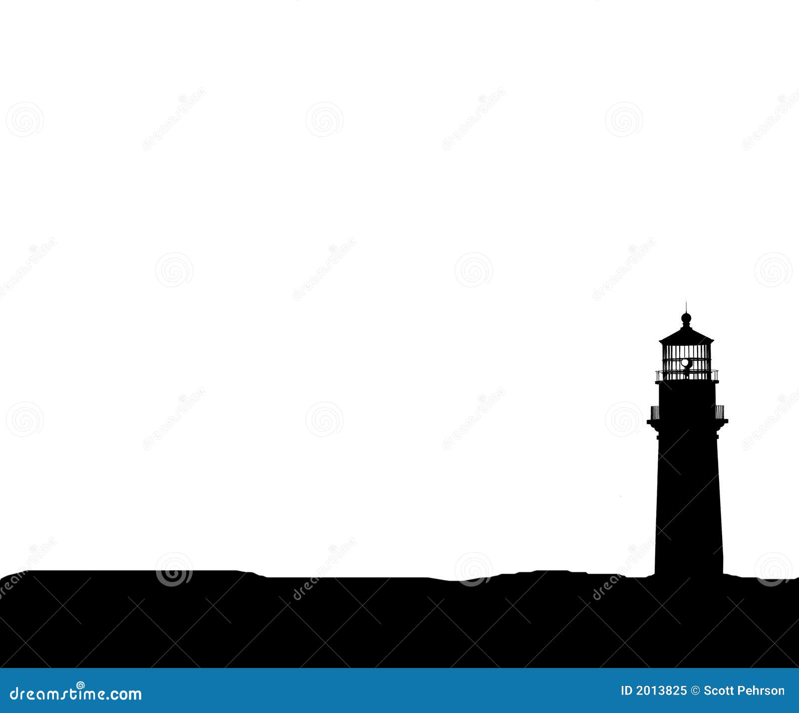 lighthouse silhouette isolation