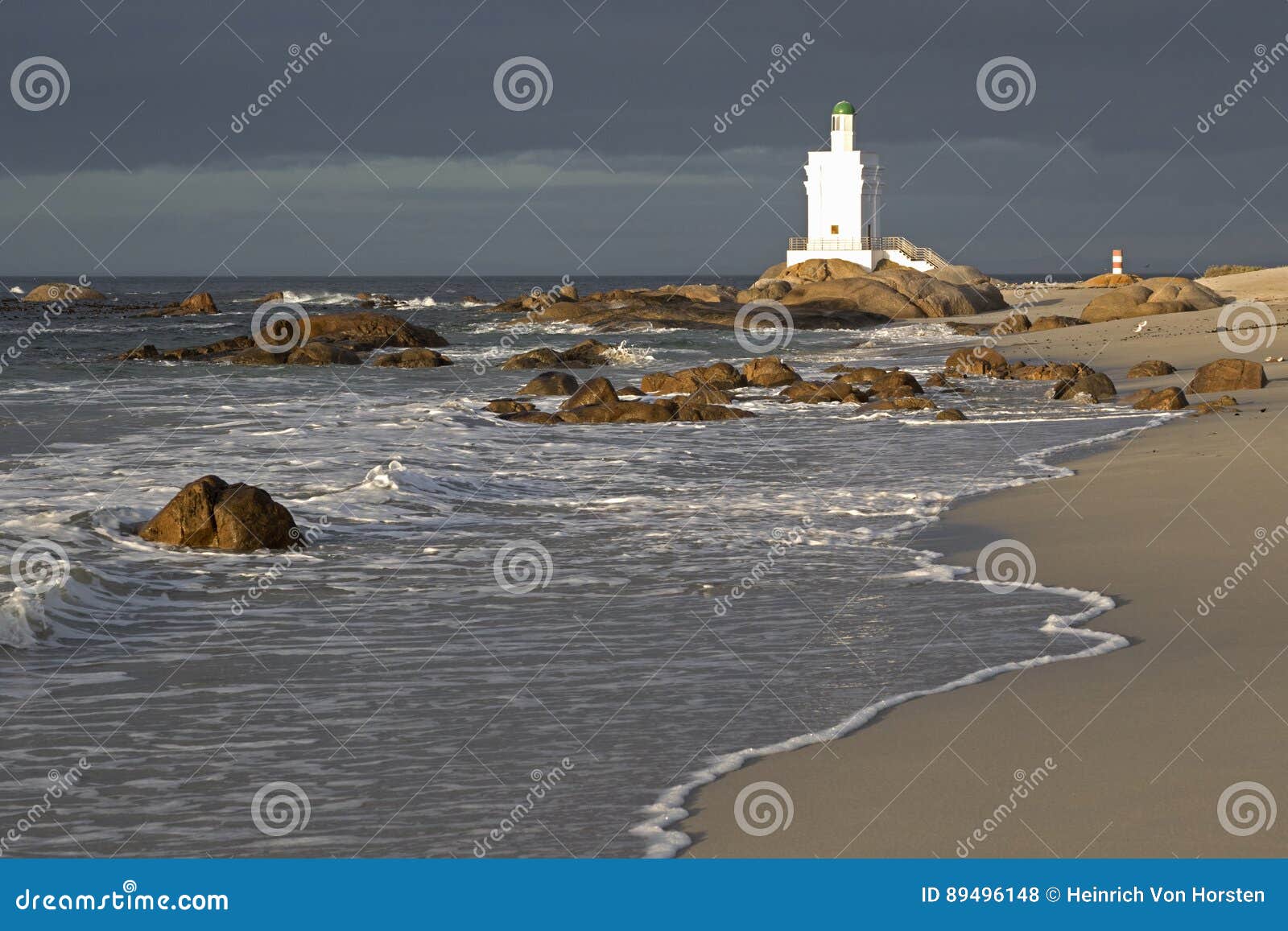 Lighthouse at St Helena Bay Stock Photo Image of western, scene 89496148