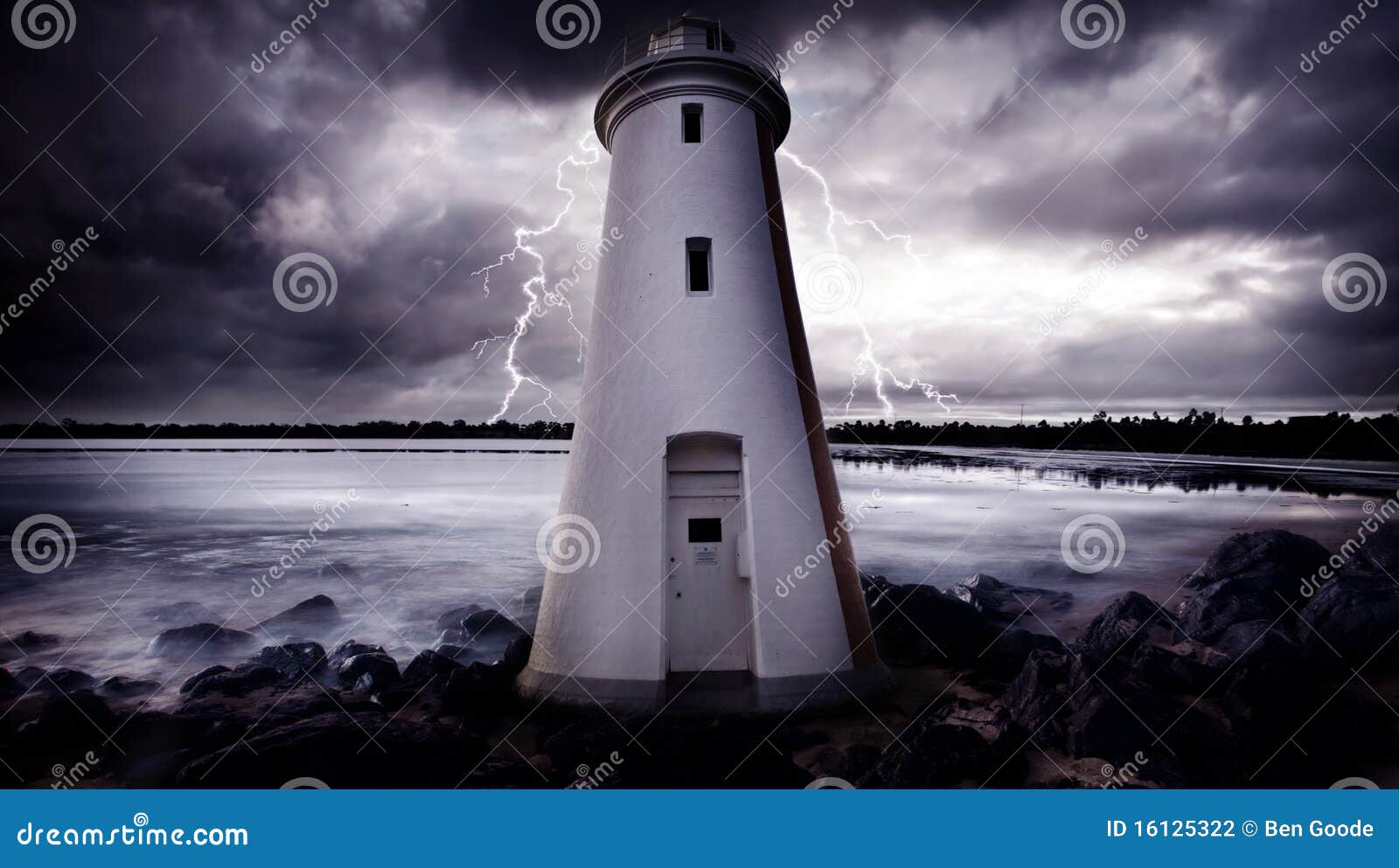 Lighthouse Storm Stock Photography - Image: 16125322