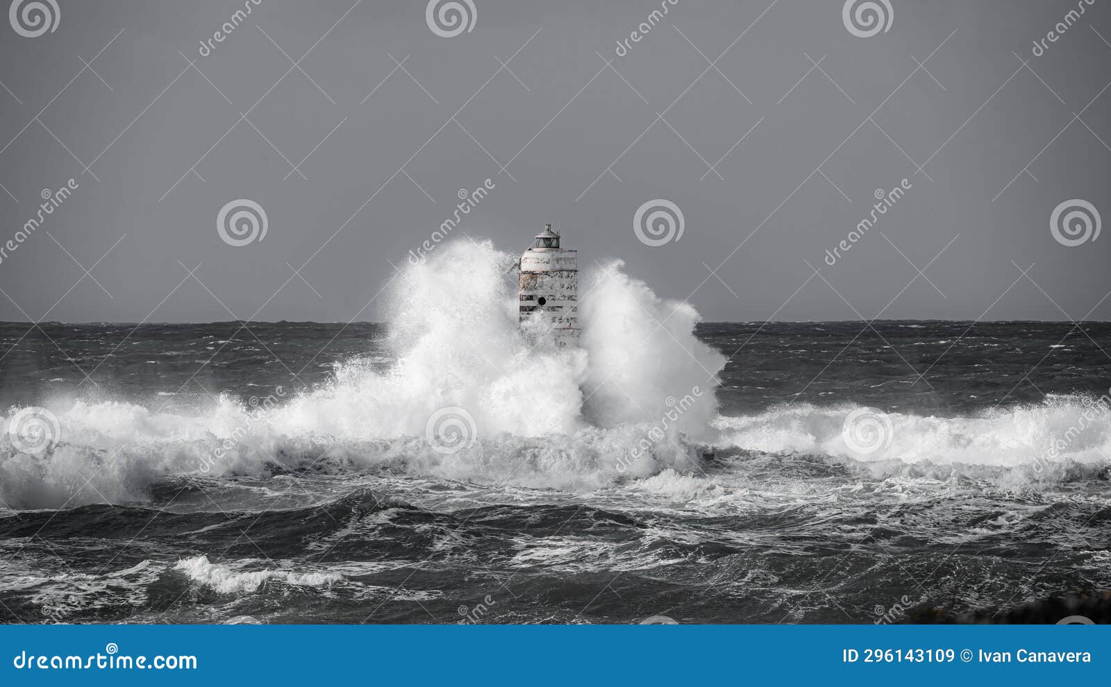 lighthouse storm - mangiabarche lighthouse during a winter swell