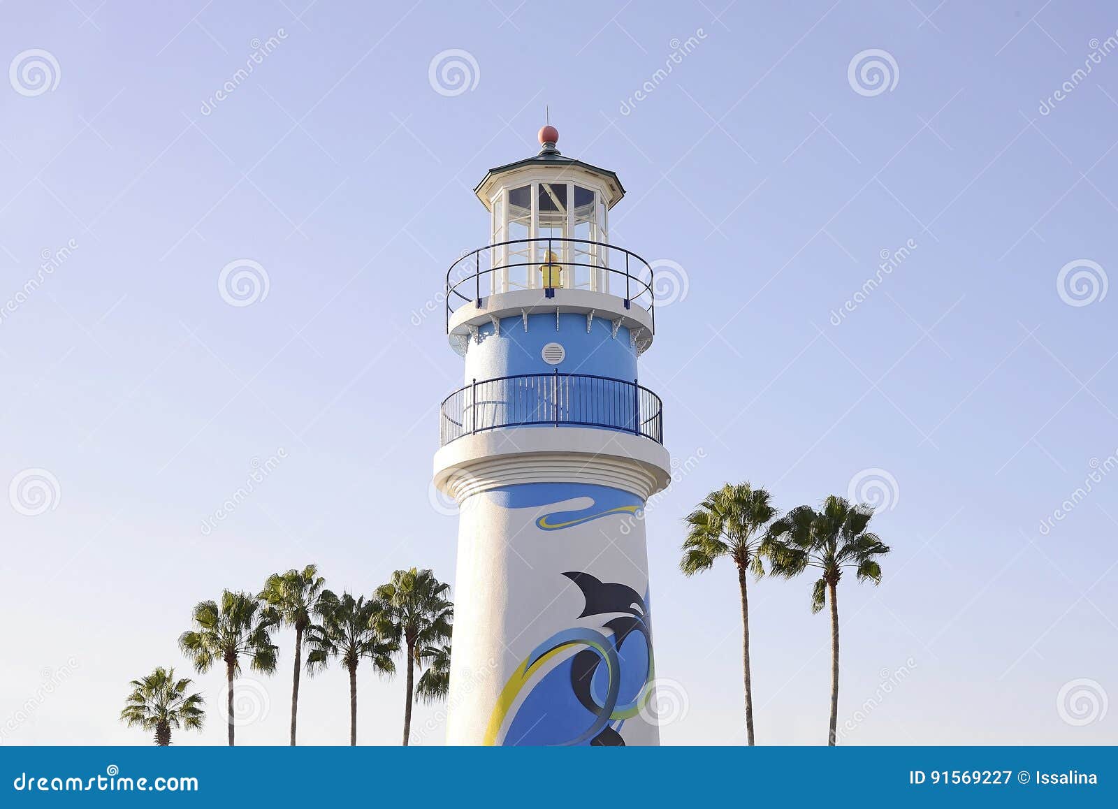 Lighthouse in Sunset Light in Orlando Stock Image Image of water