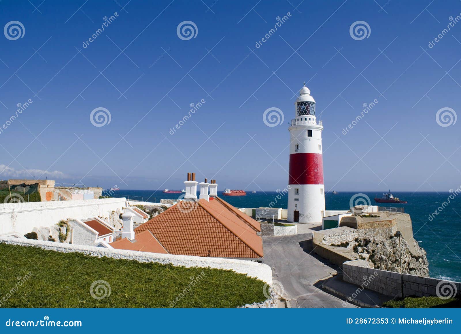 Lighthouse village stock image. Image of rooftop, clear 28672353