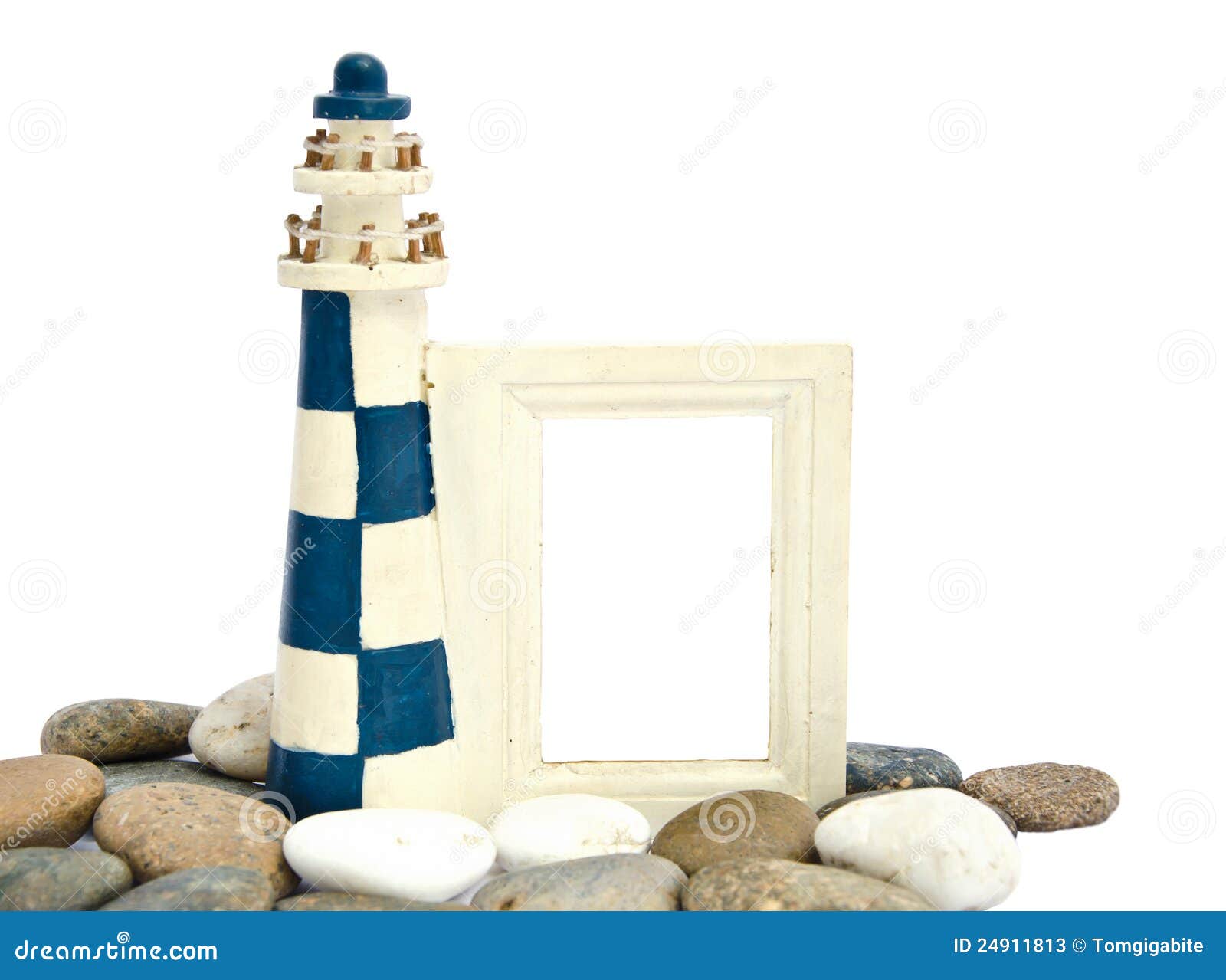 Lighthouse wooden frame stock image. Image of board, portrait 24911813