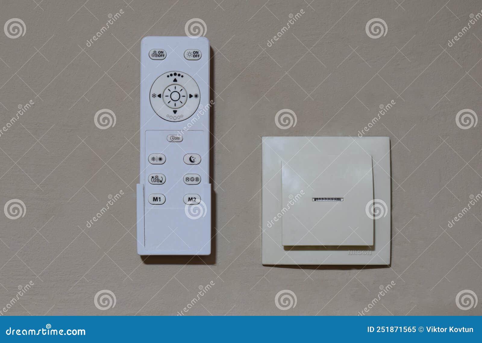 Lighting Control Panel and Wall Switch Stock Image Image of design