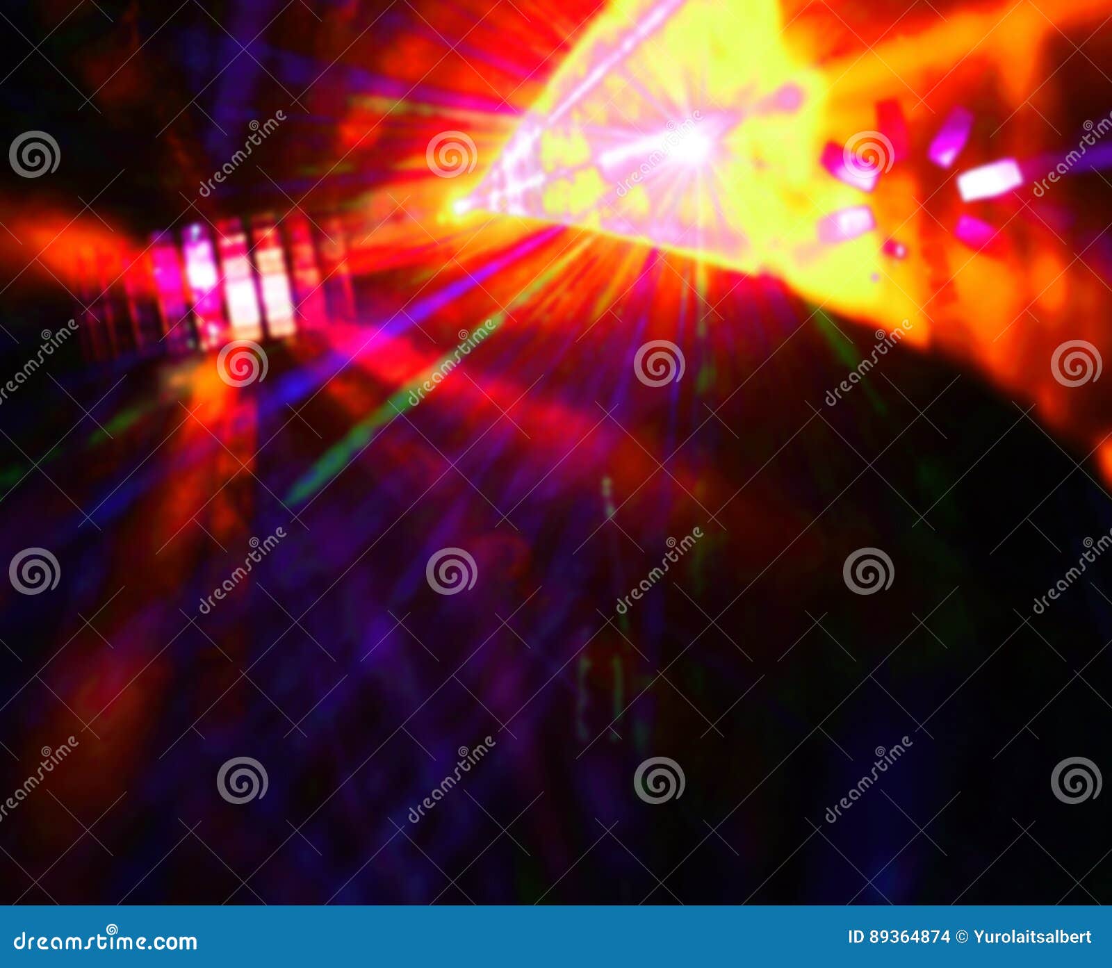Lighting Disco with Bright Beams of Searchlight, Laser Show. Stock Photo Image of bright, glow