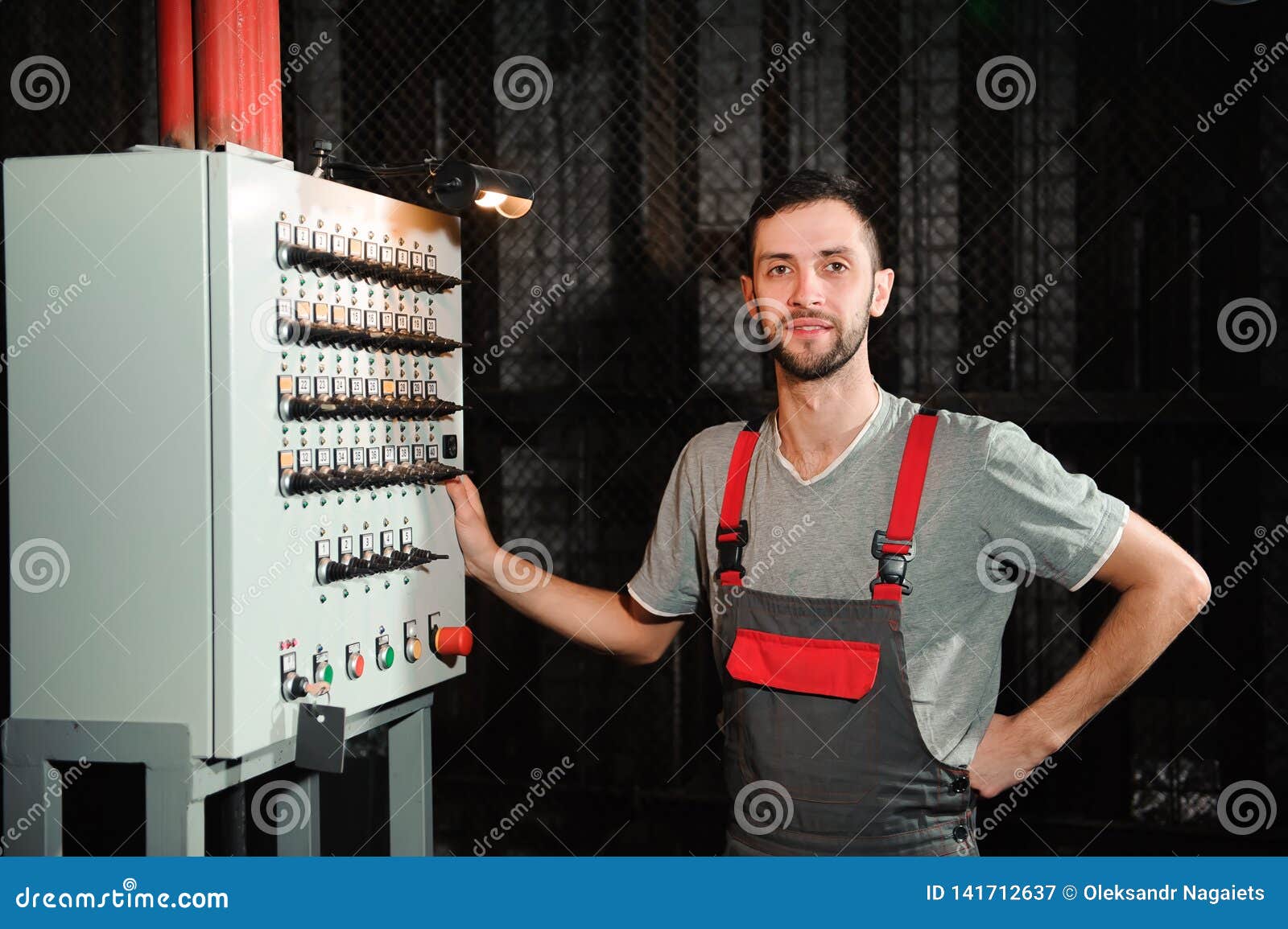 The Lighting Engineer Adjusts the Lights on Stage Behind the Scenes